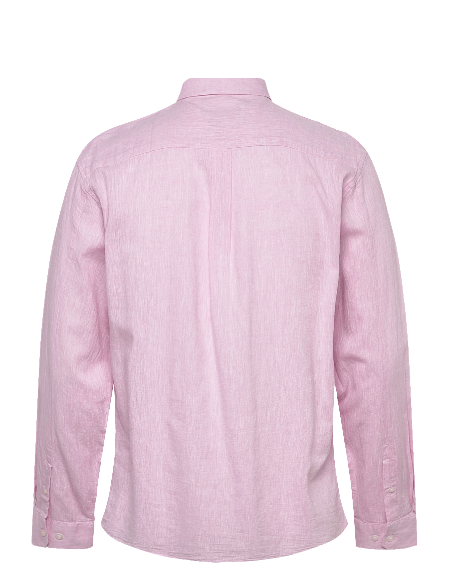 Lindbergh - Cotton/linen shirt L/S - linen shirts - rose - 2