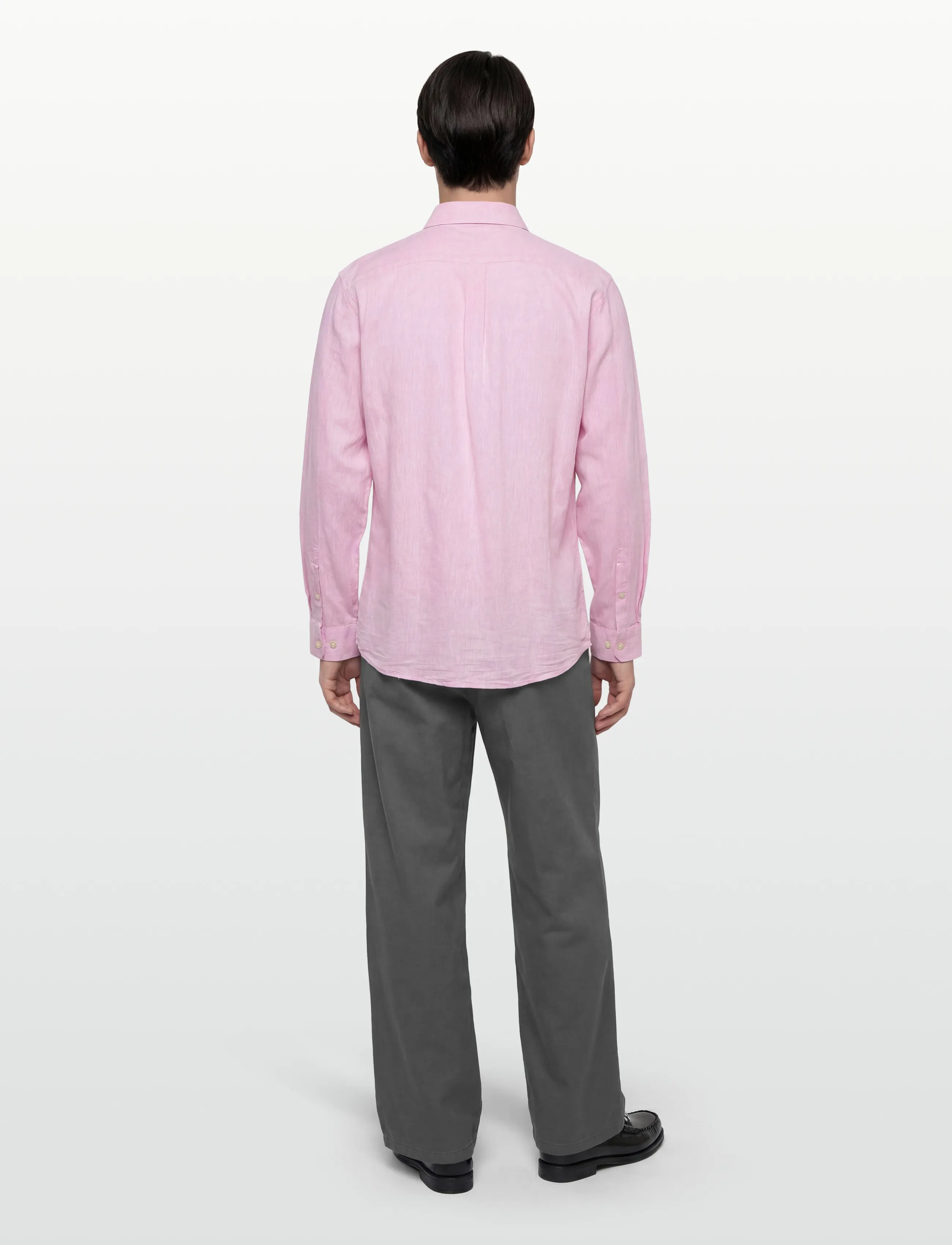 Lindbergh - Cotton/linen shirt L/S - hørskjorter - rose - 4