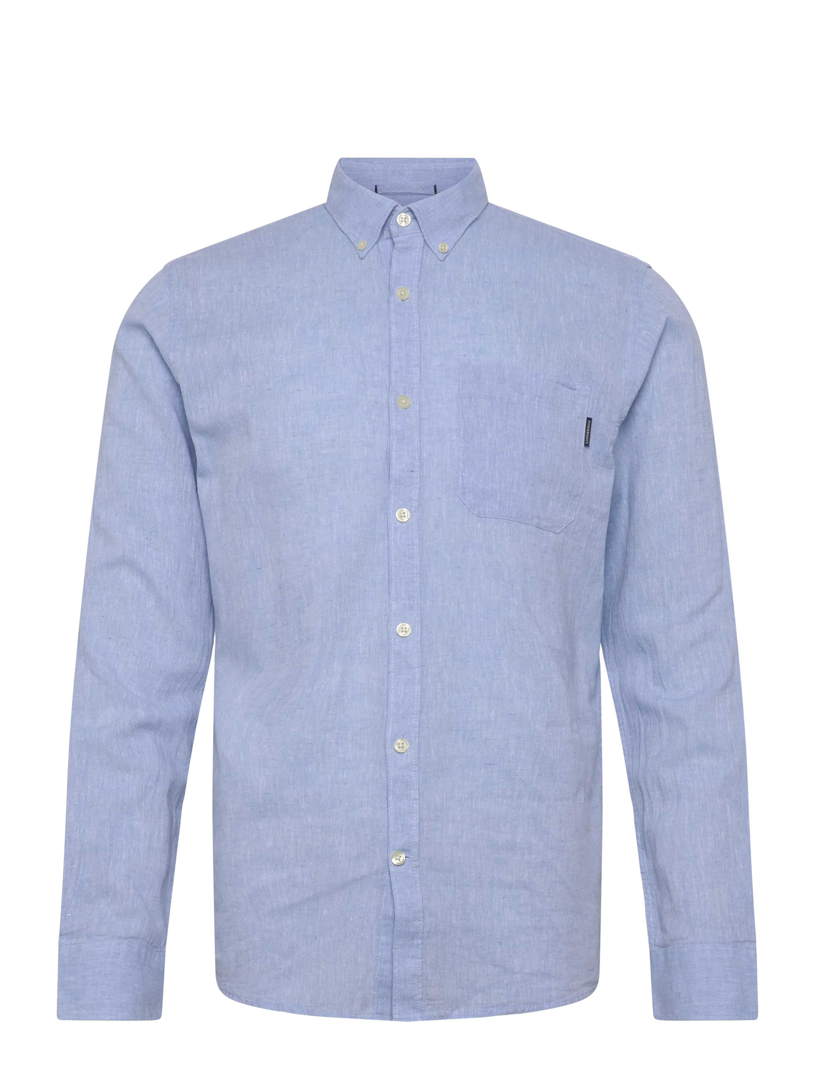 Lindbergh Cotton/linen shirt L/S - Skjortor - SKY BLUE / blue