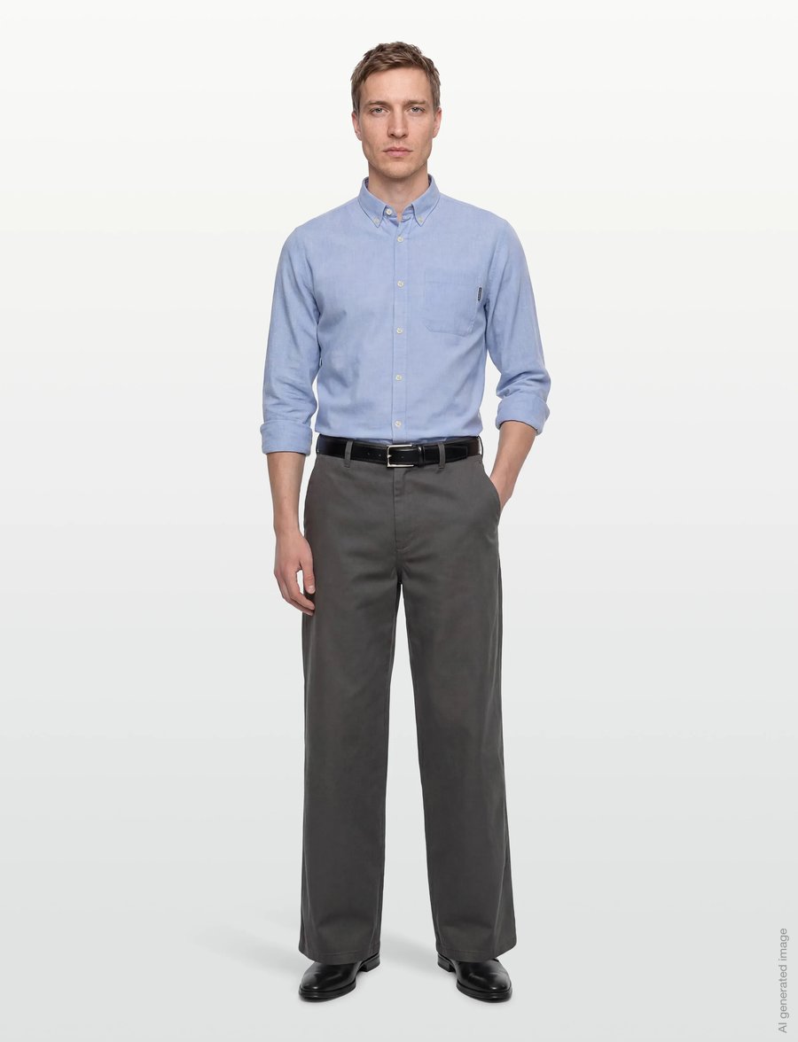 Lindbergh - Cotton/linen shirt L/S - chemises de lin - sky blue - 0
