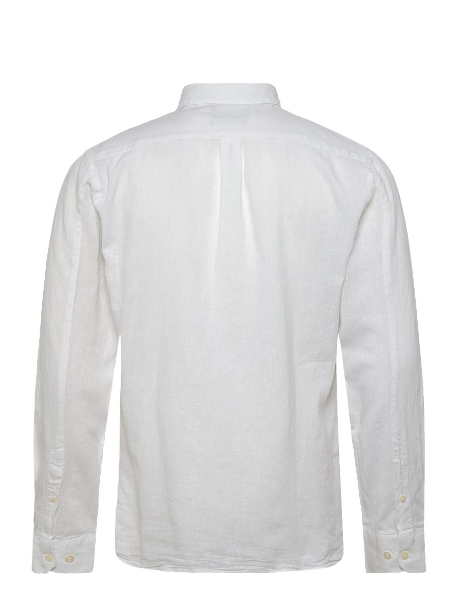 Lindbergh - Cotton/linen shirt L/S - linen shirts - white - 2