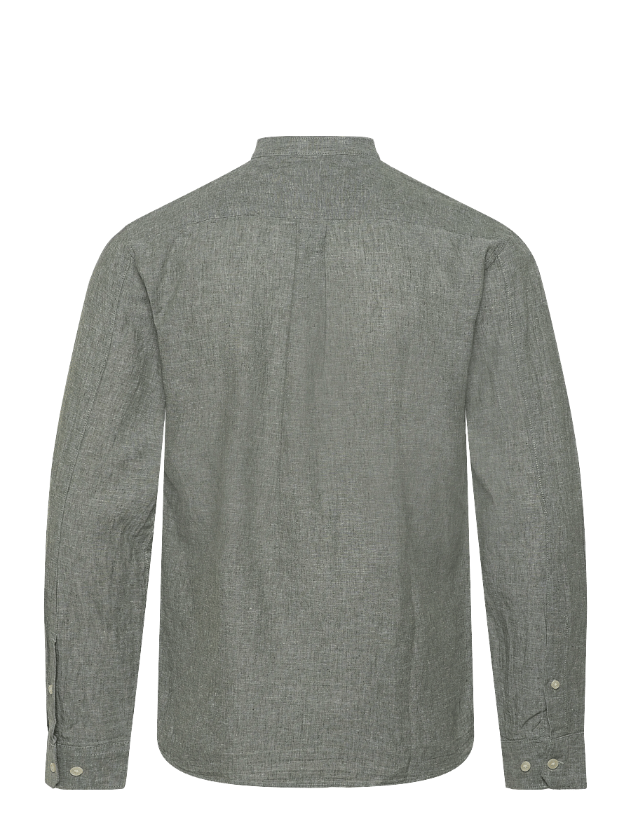 Lindbergh - Cotton/linen shirt L/S - hørskjorter - army - 2