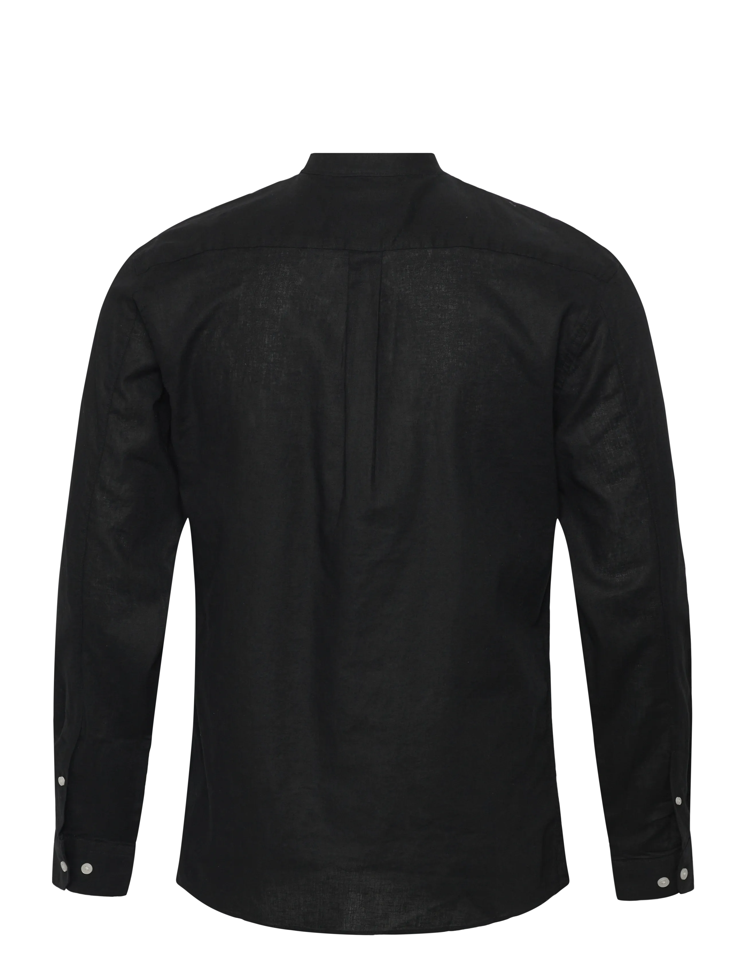 Lindbergh - Cotton/linen shirt L/S - leinenhemden - black - 2