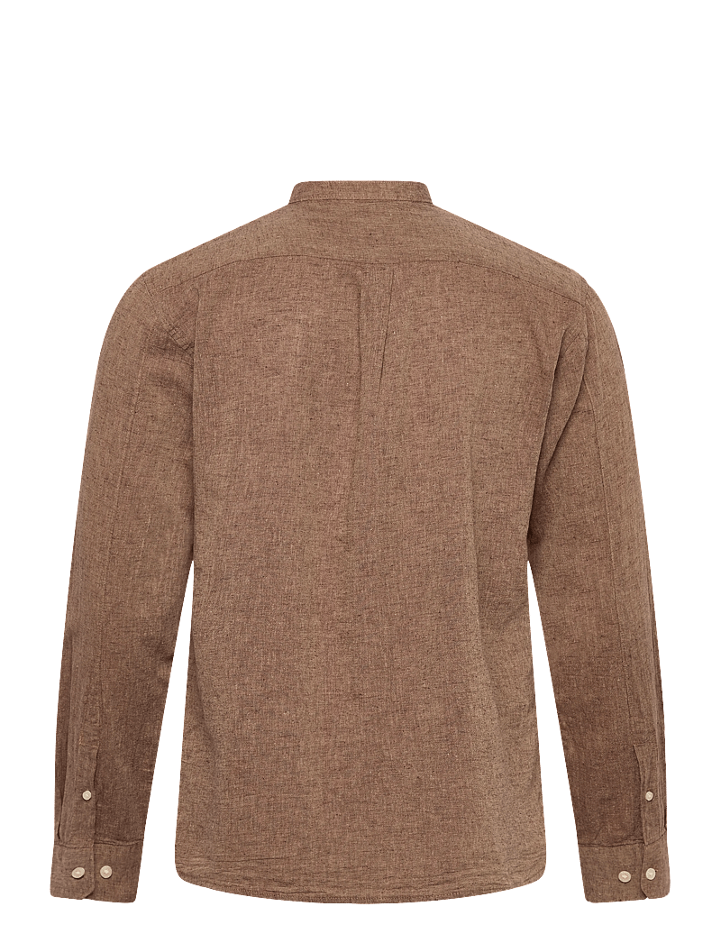 Lindbergh - Cotton/linen shirt L/S - leinenhemden - brown - 2