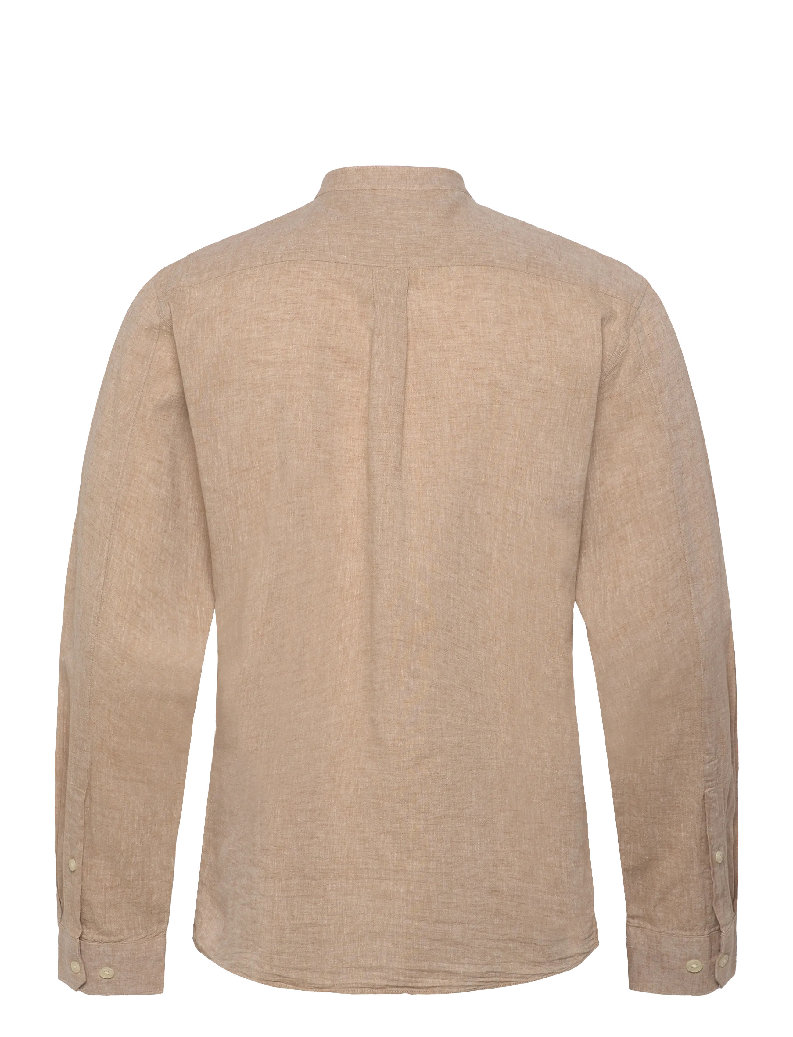 Lindbergh - Cotton/linen shirt L/S - hørskjorter - mid sand - 2