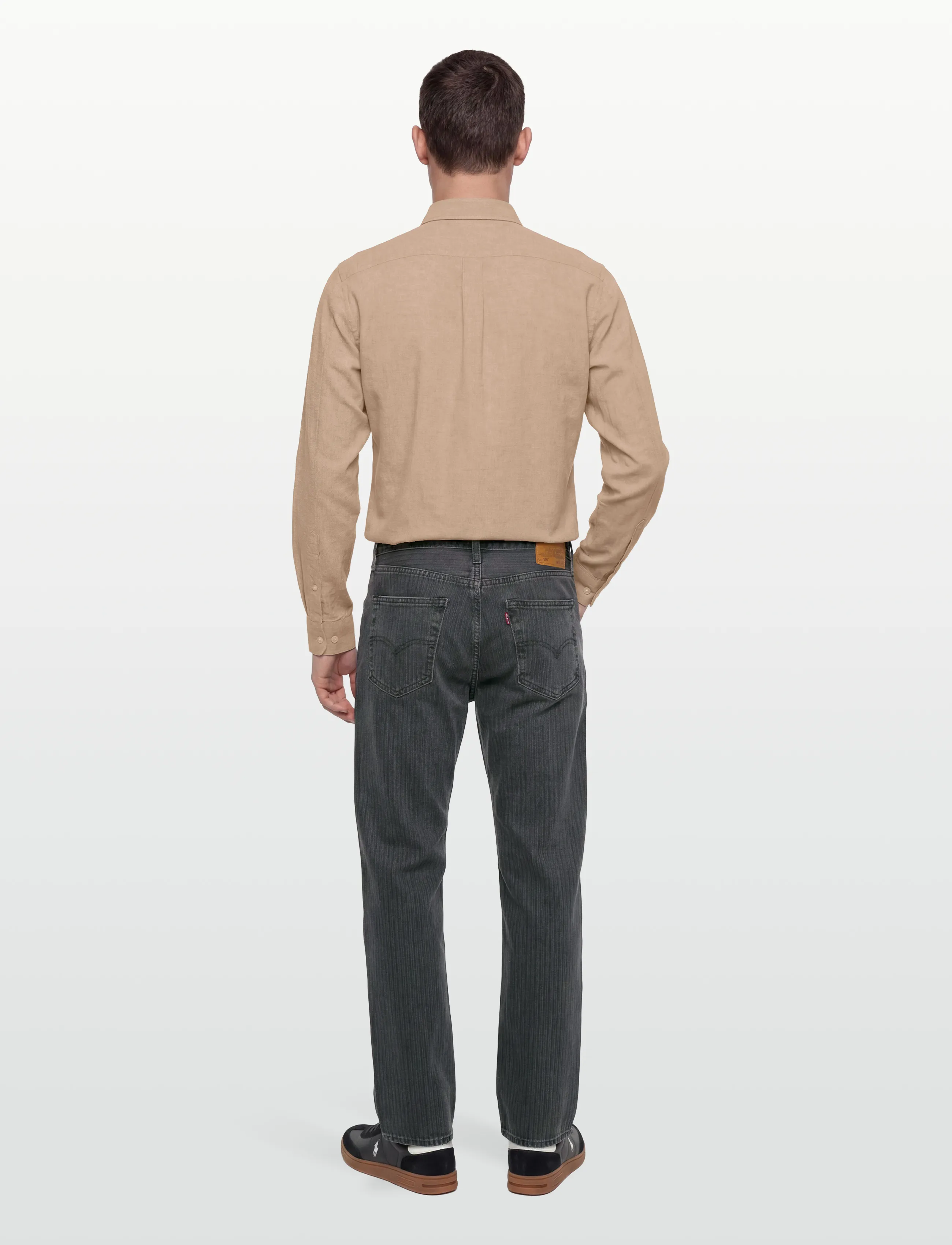 Lindbergh - Cotton/linen shirt L/S - hørskjorter - mid sand - 4