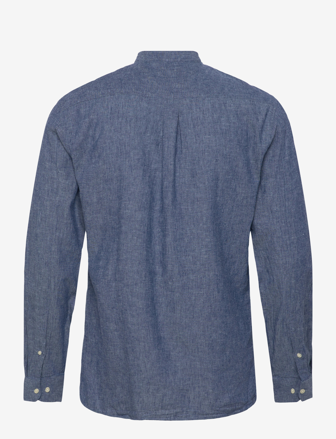 Lindbergh - Cotton/linen shirt L/S - hørskjorter - navy - 2