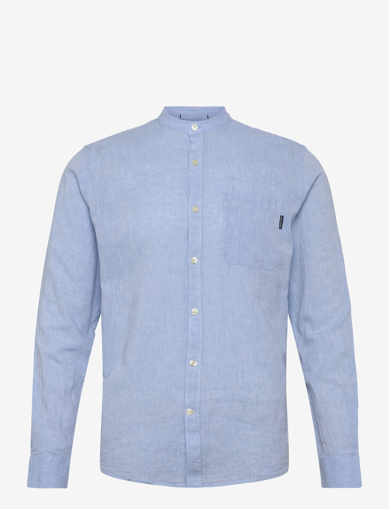 Lindbergh - Cotton/linen shirt L/S - hørskjorter - sky blue - 0