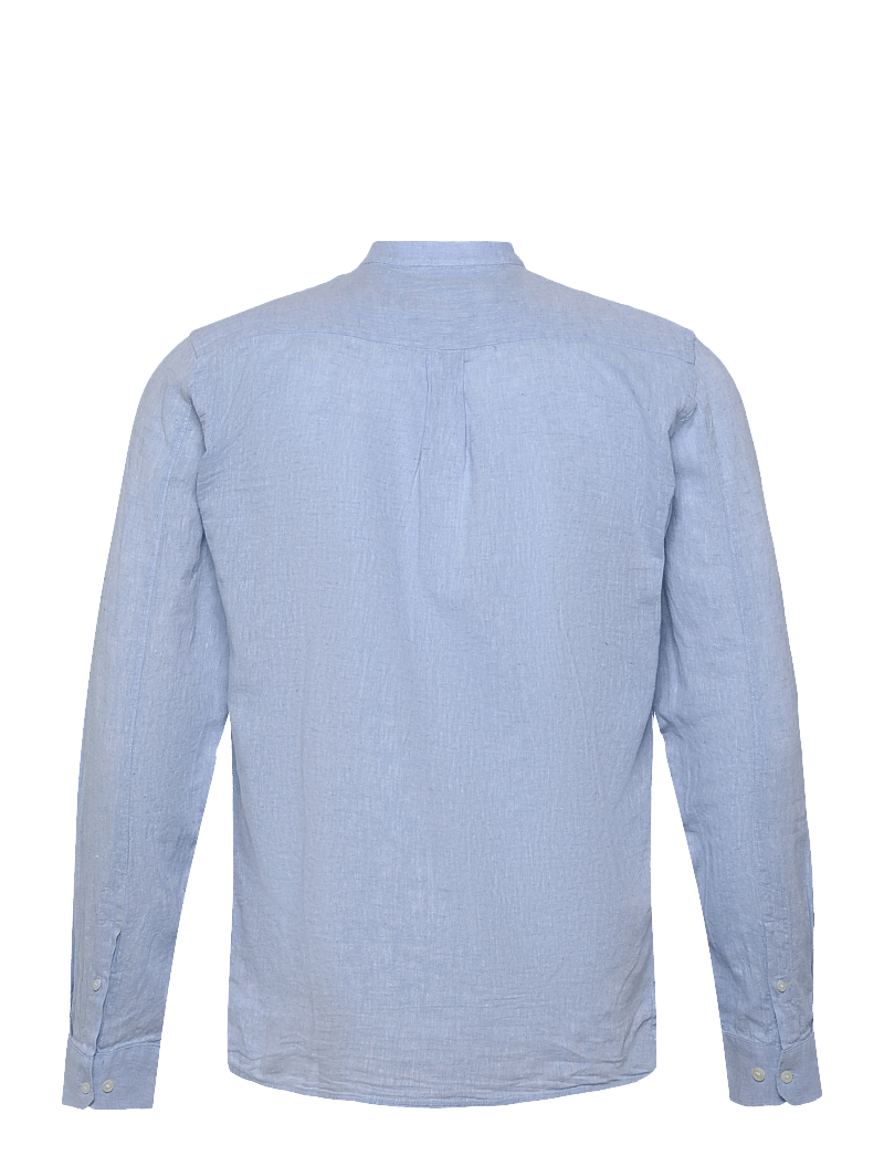 Lindbergh - Cotton/linen shirt L/S - hørskjorter - sky blue - 1