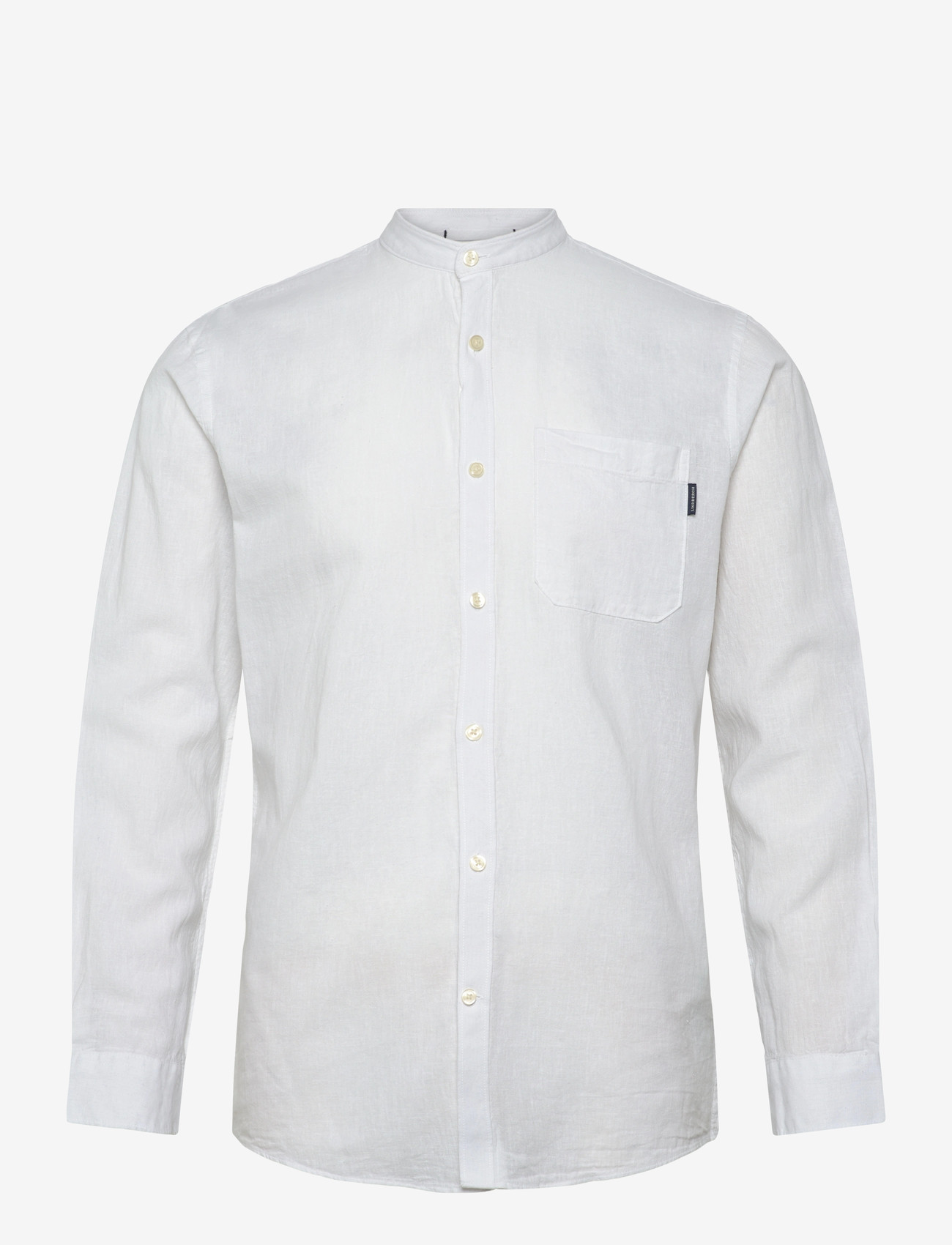 Lindbergh - Cotton/linen shirt L/S - leinenhemden - white - 0