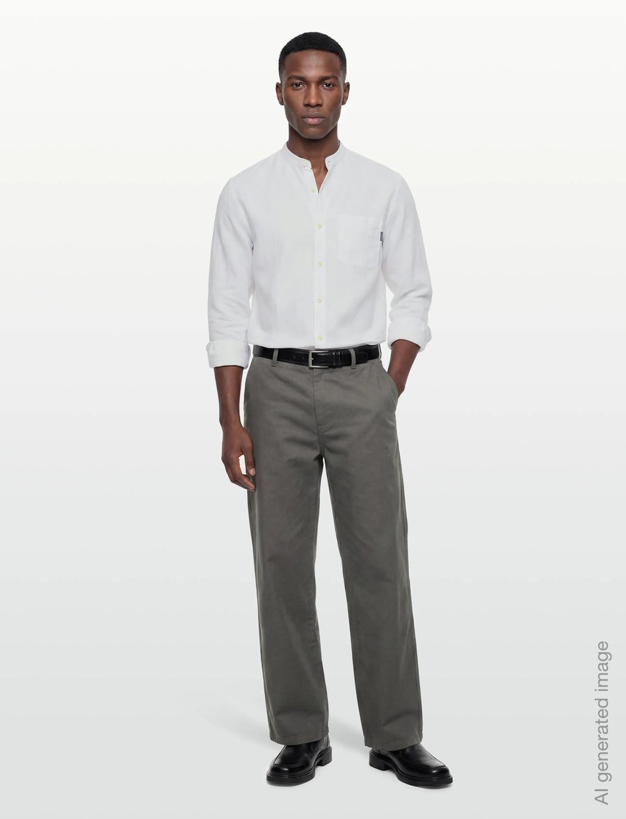 Lindbergh - Cotton/linen shirt L/S - linen shirts - white - 0