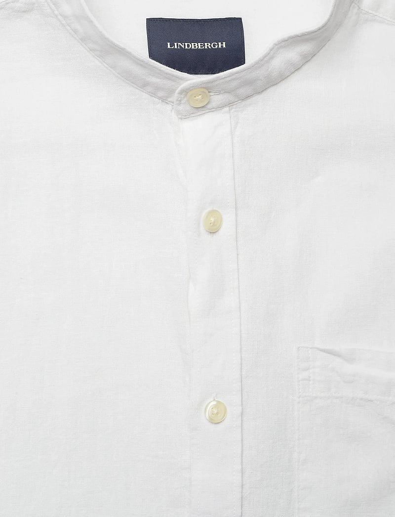 Lindbergh - Cotton/linen shirt L/S - leinenhemden - white - 2