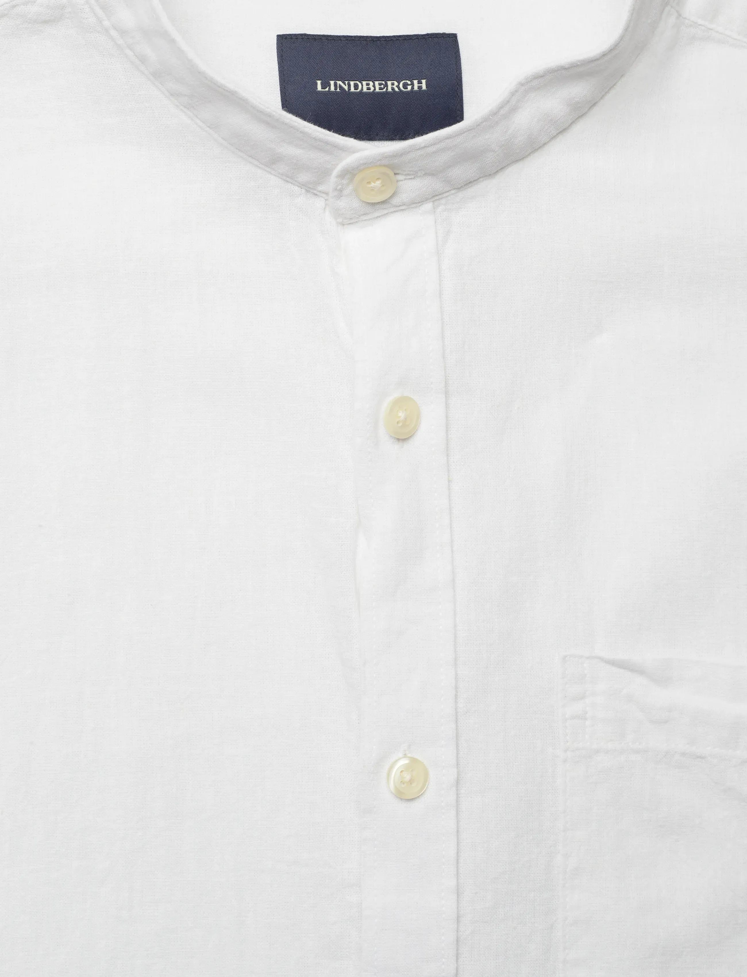 Lindbergh - Cotton/linen shirt L/S - hørskjorter - white - 5