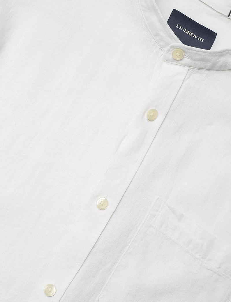 Lindbergh - Cotton/linen shirt L/S - leinenhemden - white - 3