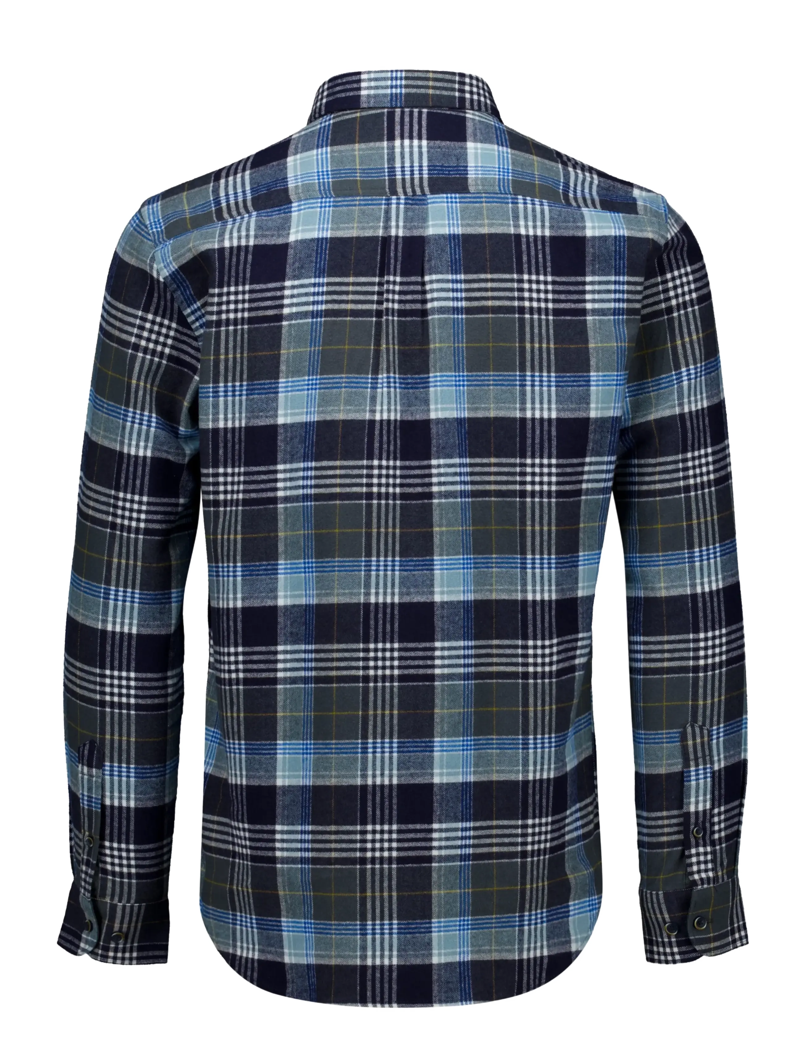 Lindbergh - Large checked brushed shirt L/S - flanellskjortor - dusty green - 2