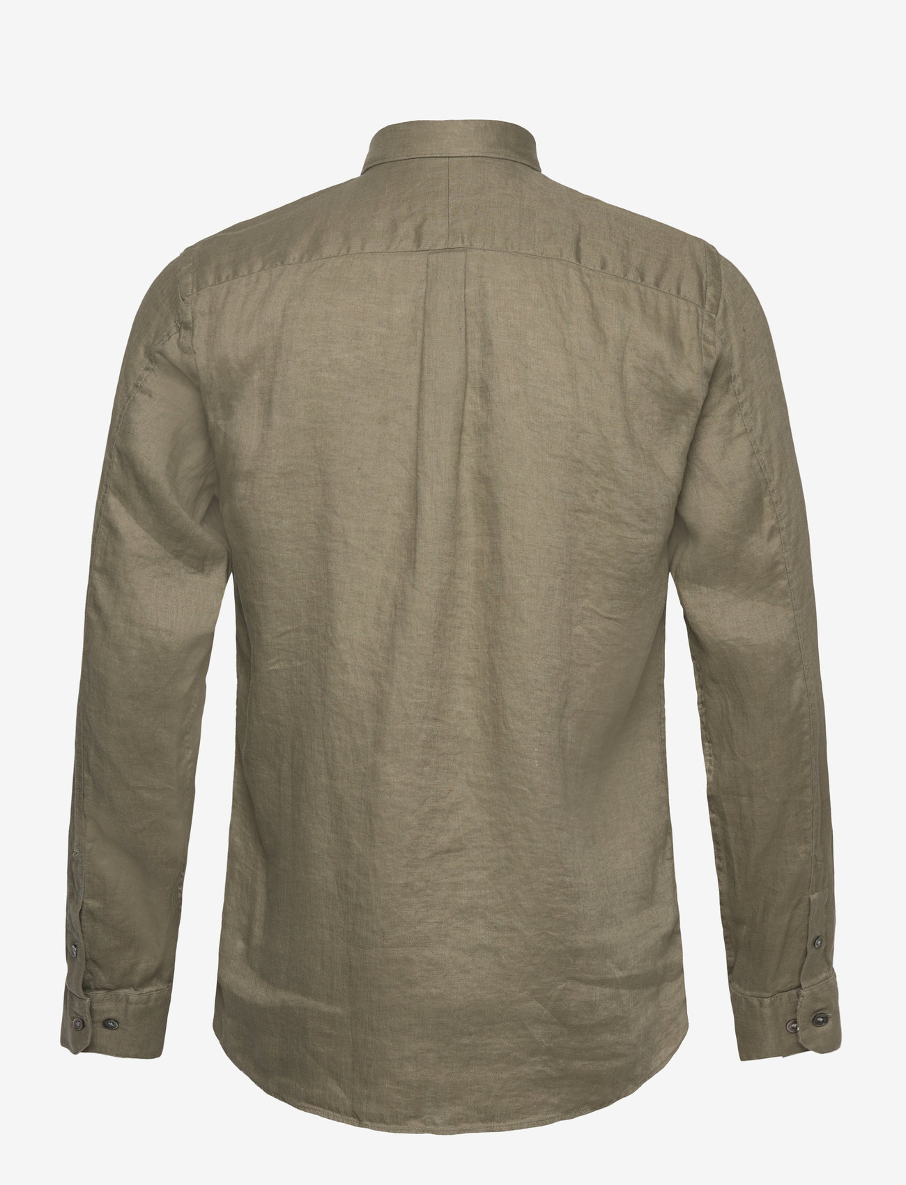 Lindbergh - Pure linen L/S shirt - linneskjortor - lt dusty army - 1