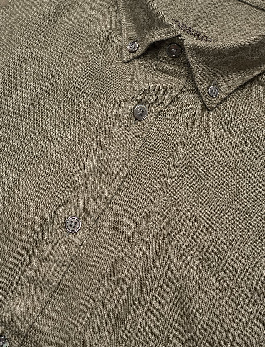 Lindbergh - Pure linen L/S shirt - lt dusty army - 3