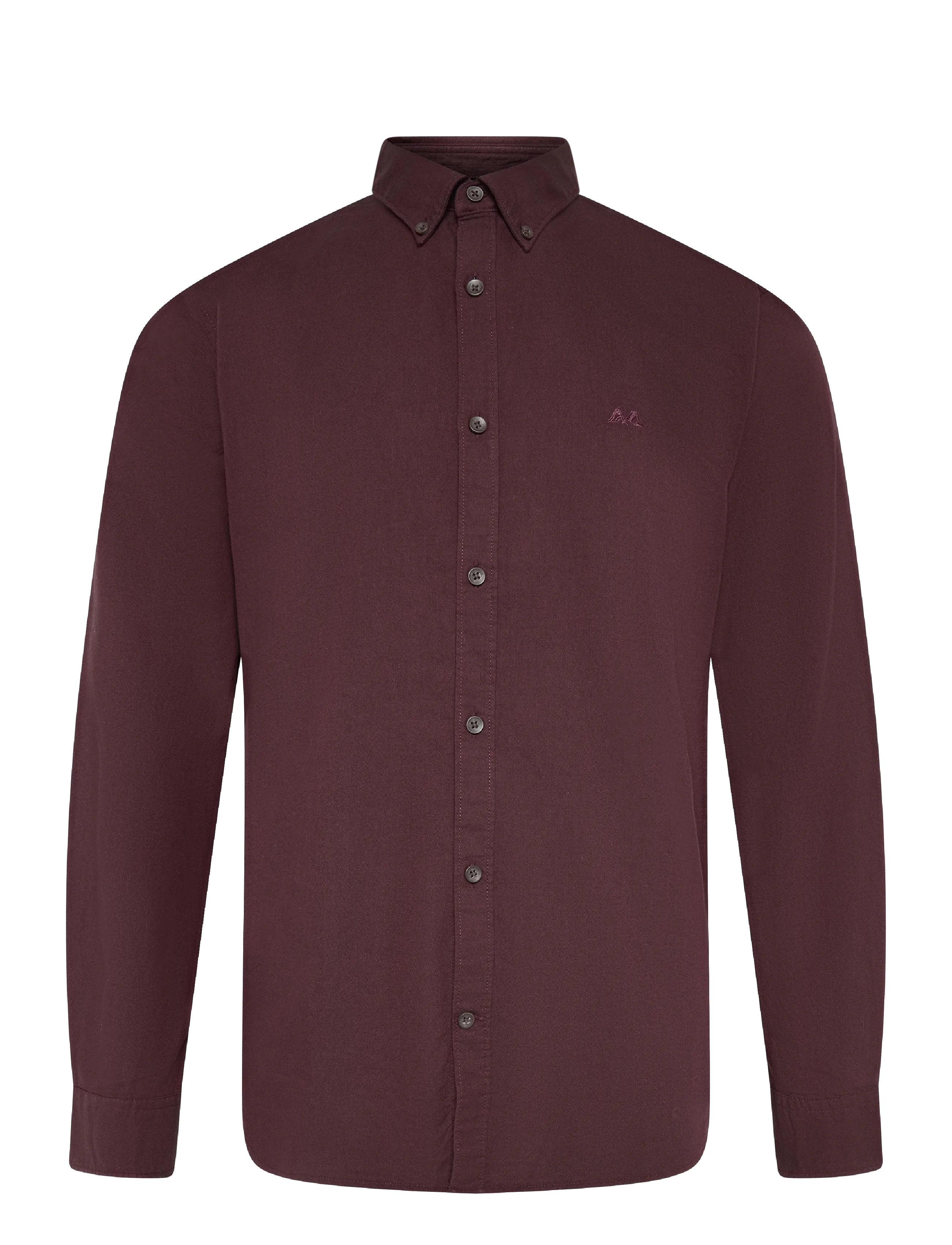 LINDBERGH Yarn Dyed Oxford Superflex Shirt L/S Burgundy - XXXL - Herren