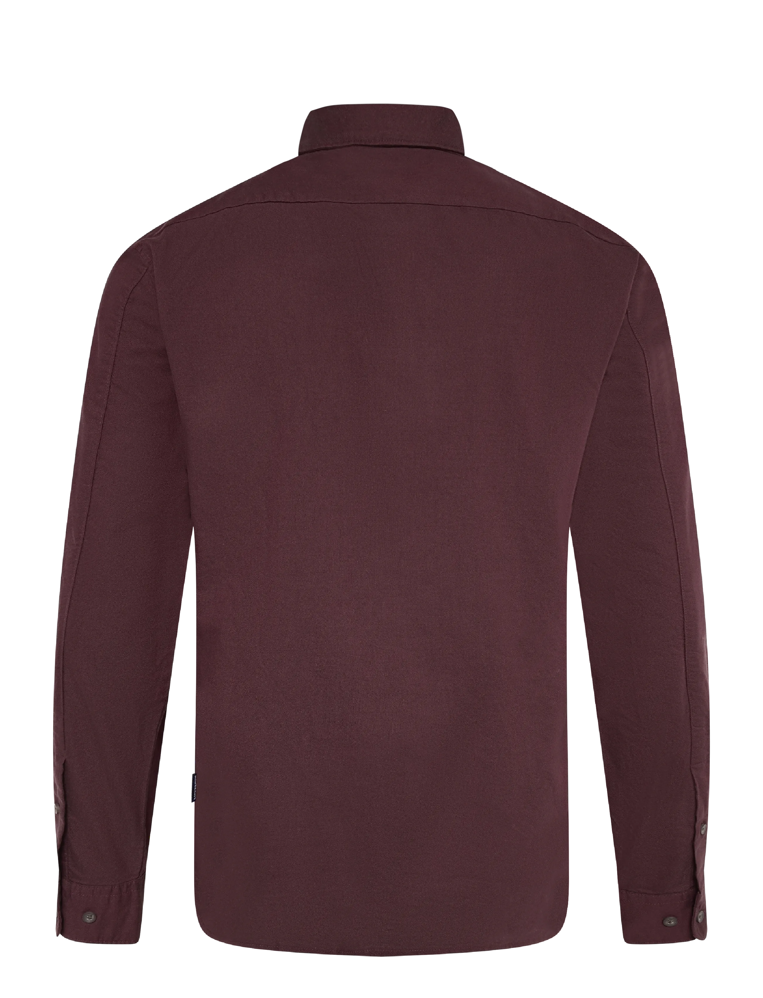 Lindbergh - Yarn dyed oxford superflex shirt L/S - oxford skjorter - burgundy - 1