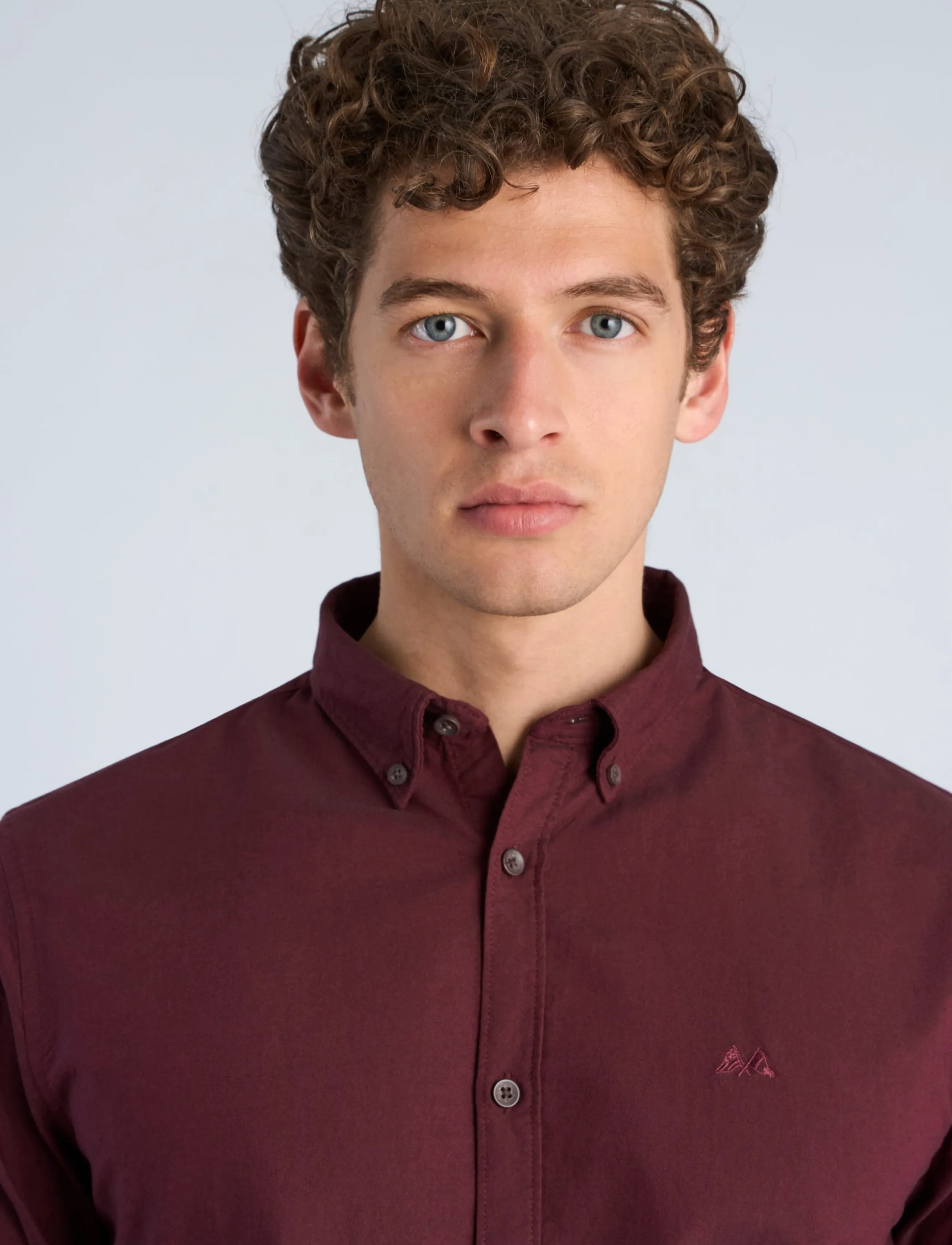 Lindbergh - Yarn dyed oxford superflex shirt L/S - oxford shirts - burgundy - 2