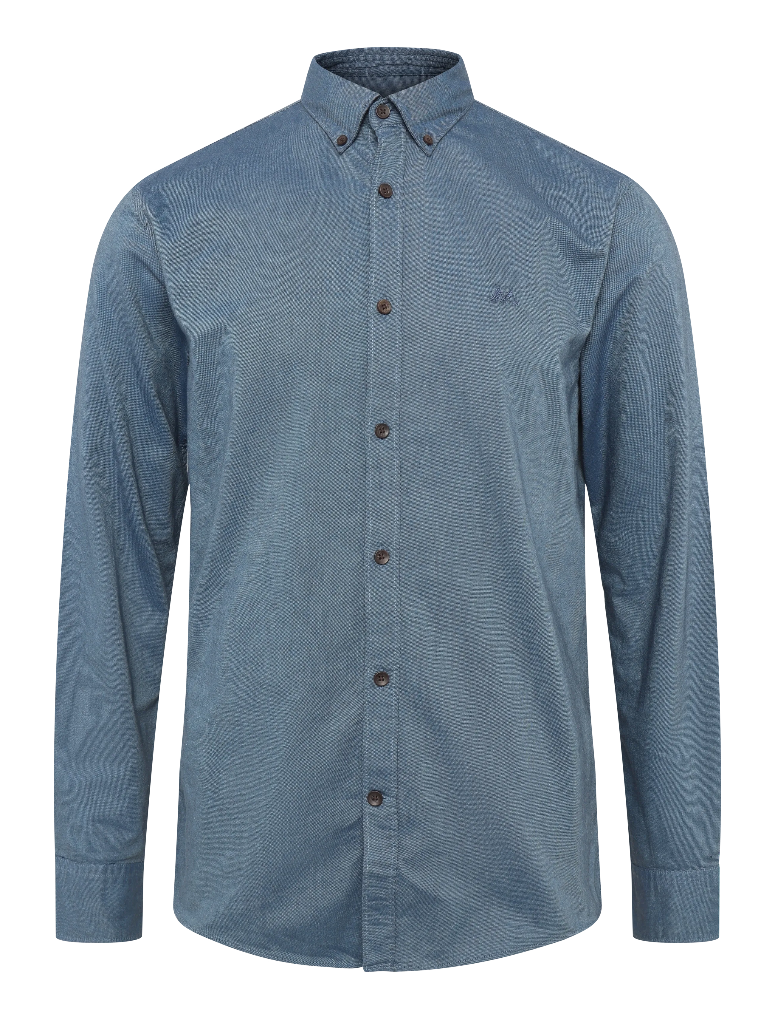 LINDBERGH Yarn Dyed Oxford Superflex Shirt L/S Blau - XXXL - Herren