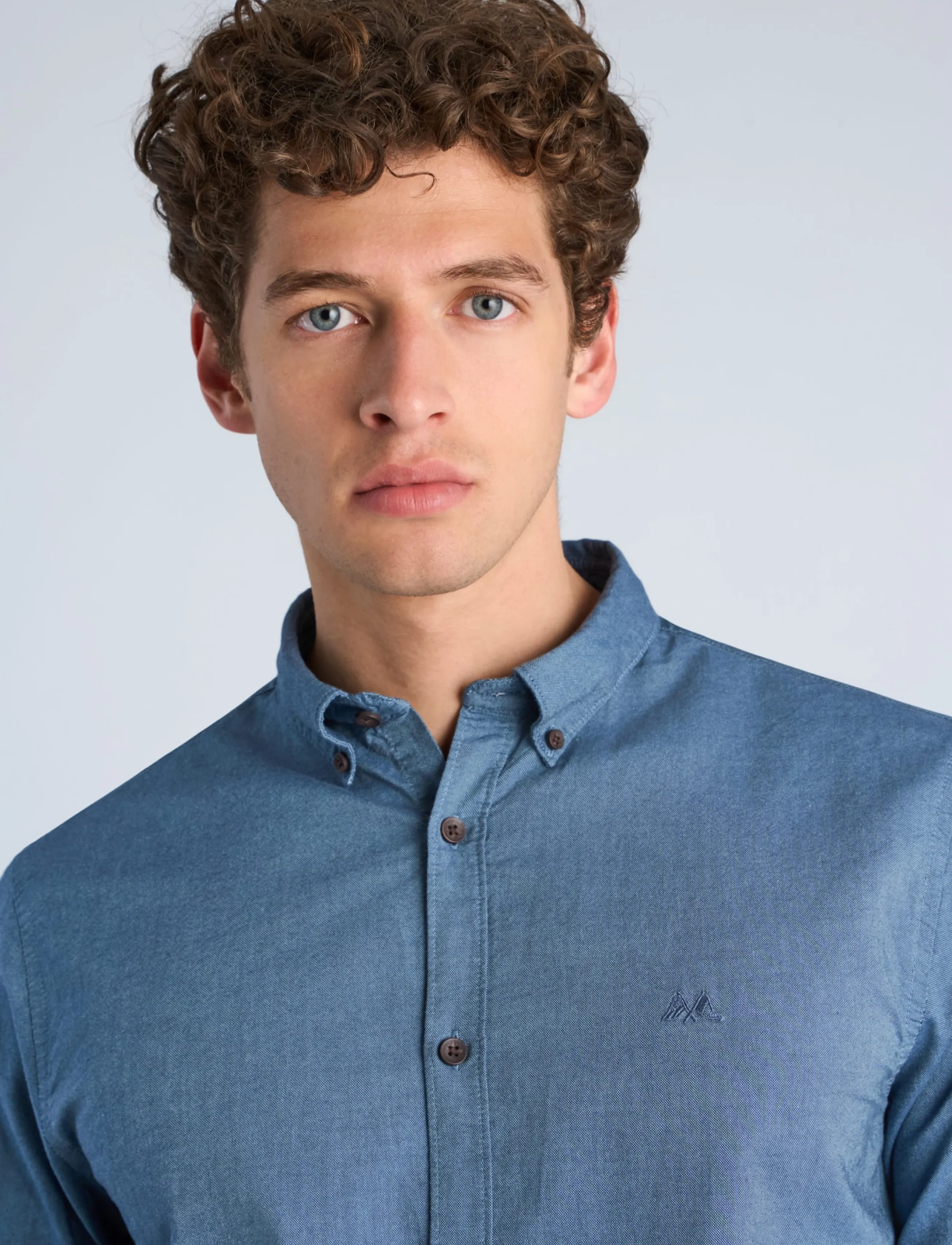 Lindbergh - Yarn dyed oxford superflex shirt L/S - oxford shirts - dust blue mix - 5