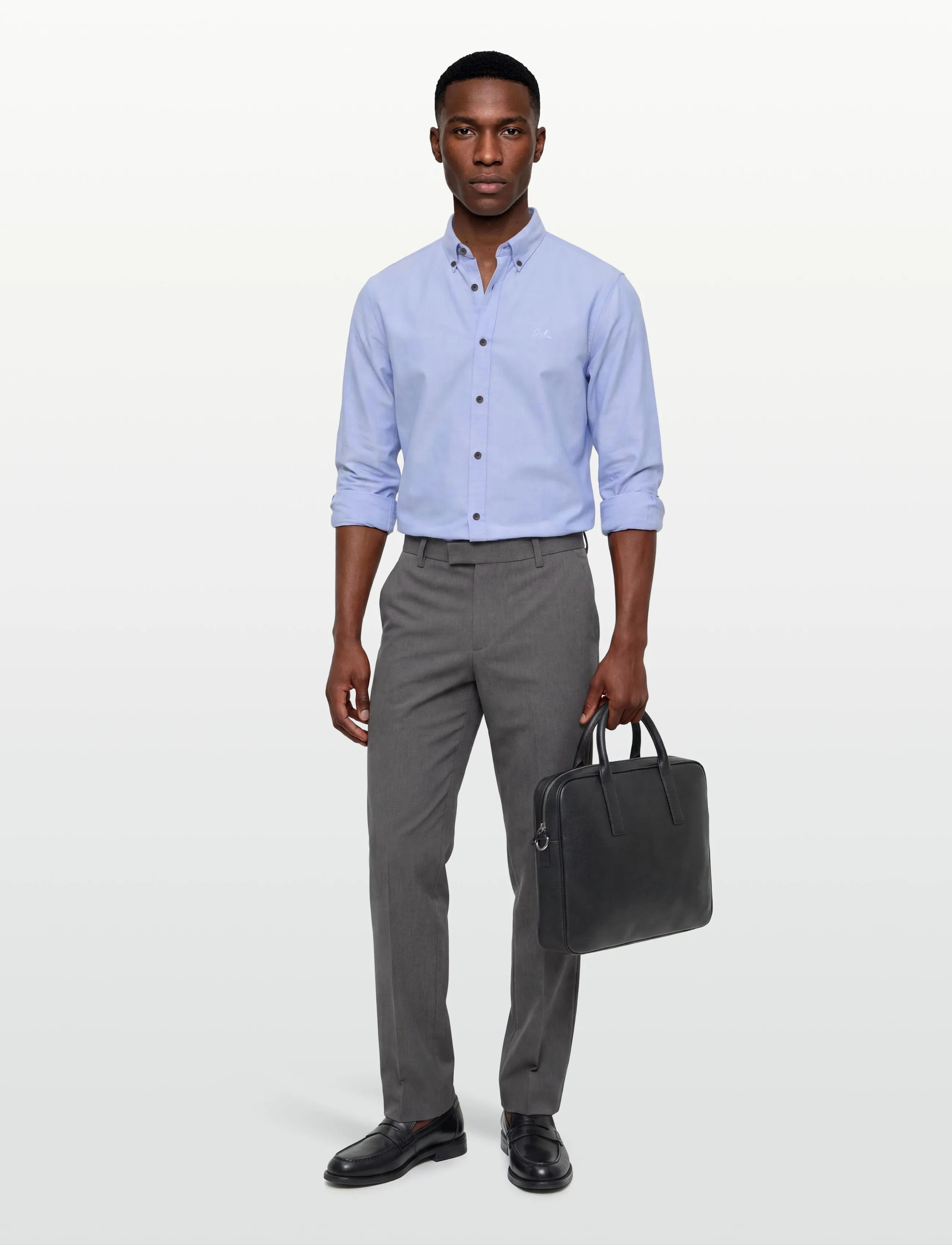 Lindbergh - Yarn dyed oxford superflex shirt L/S - oxford skjorter - lt blue - 0