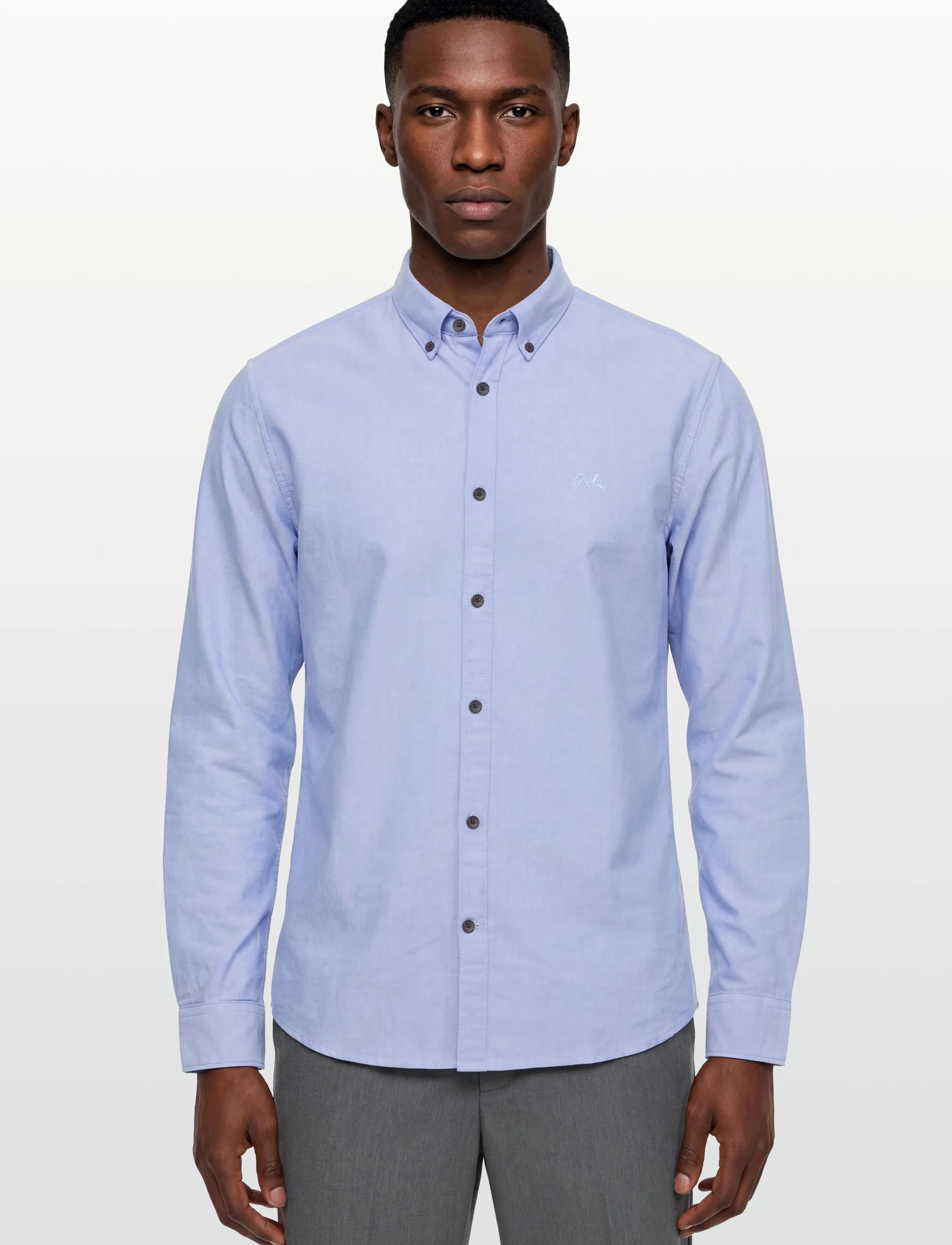 Lindbergh - Yarn dyed oxford superflex shirt L/S - oxford skjorter - lt blue - 3