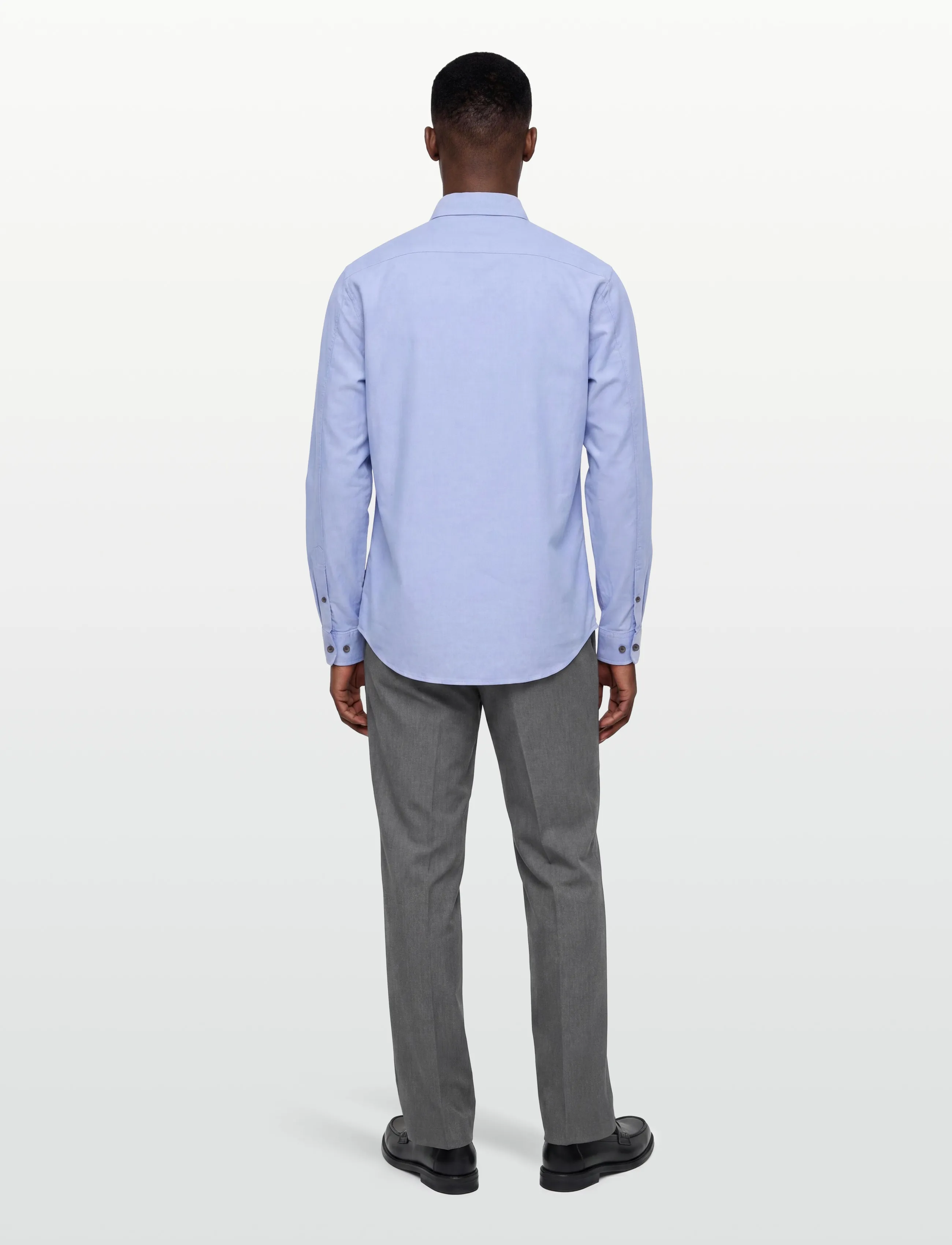 Lindbergh - Yarn dyed oxford superflex shirt L/S - oxford skjorter - lt blue - 4