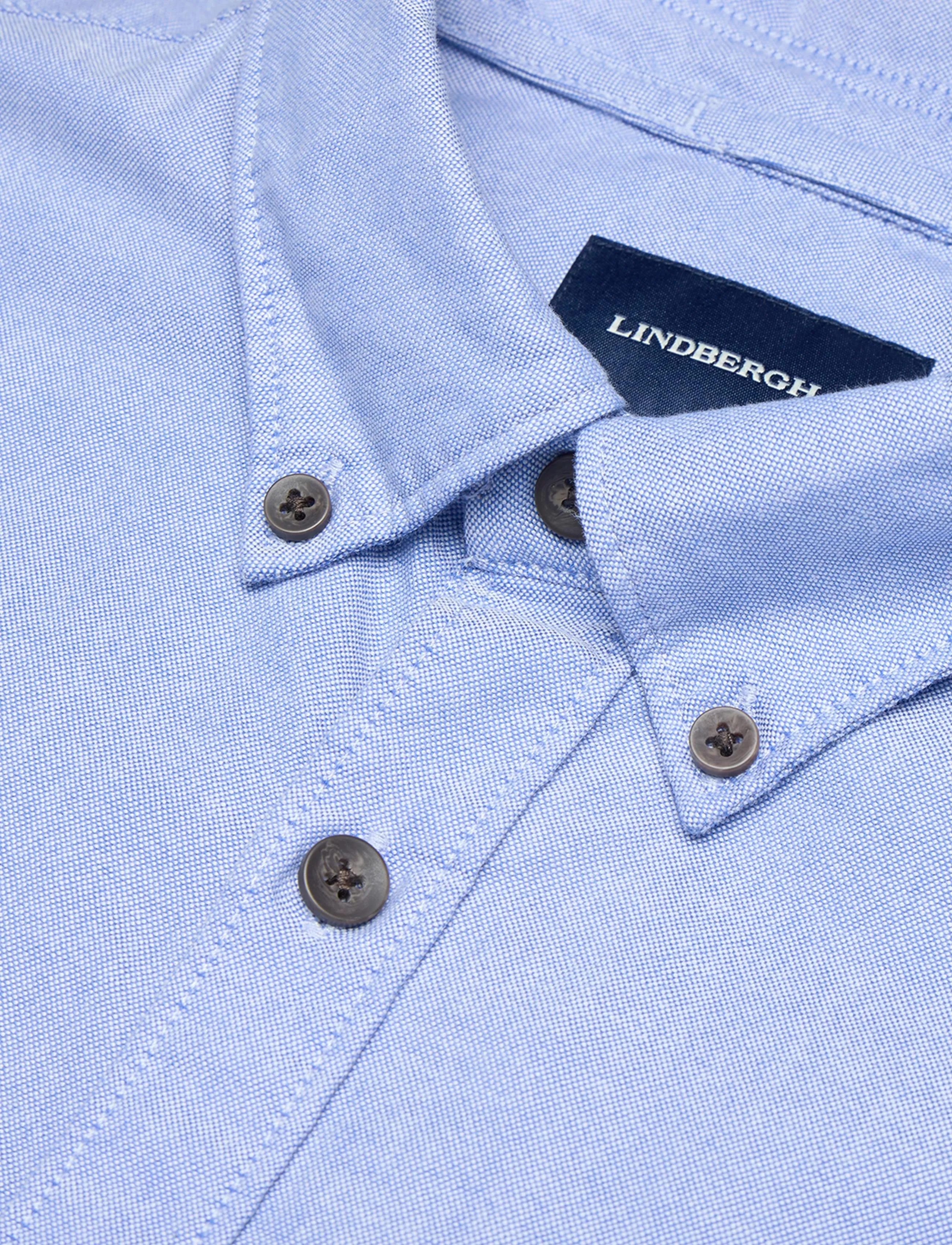 Lindbergh - Yarn dyed oxford superflex shirt L/S - oxford skjorter - lt blue - 5
