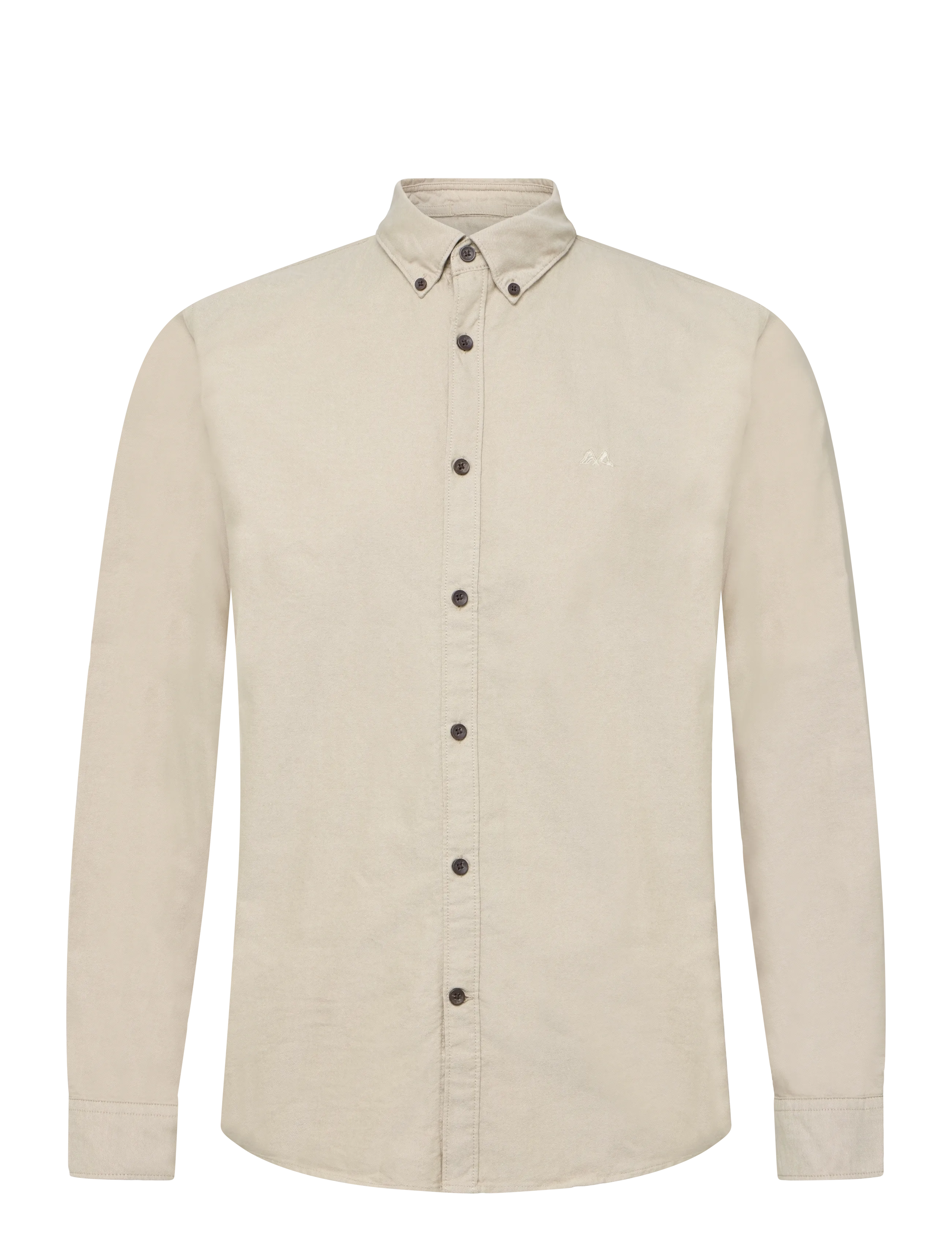 LINDBERGH Yarn Dyed Oxford Superflex Shirt L/S Beige - L - Herren
