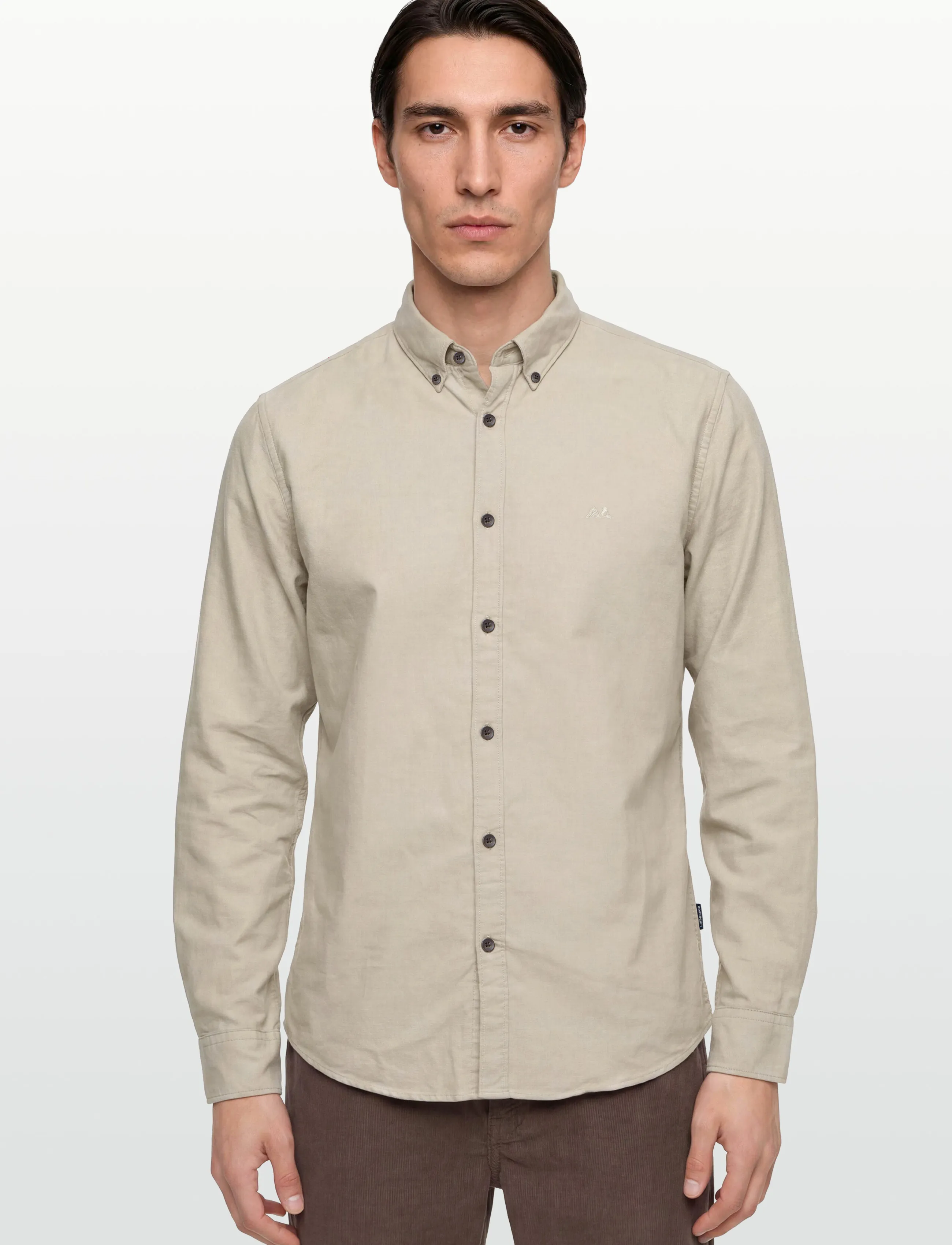 Lindbergh - Yarn dyed oxford superflex shirt L/S - oxford skjorter - sand - 4