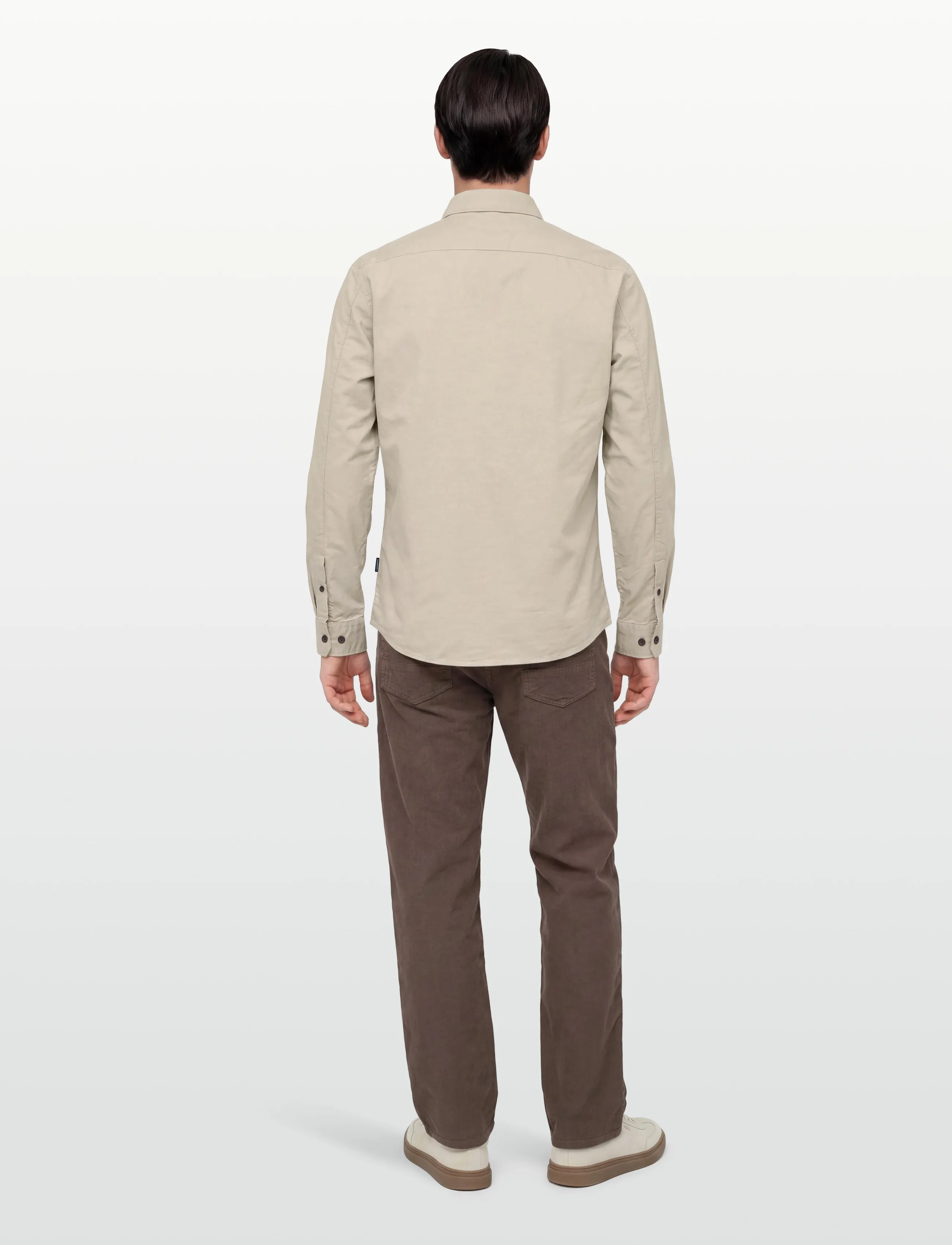 Lindbergh - Yarn dyed oxford superflex shirt L/S - oxford skjorter - sand - 5