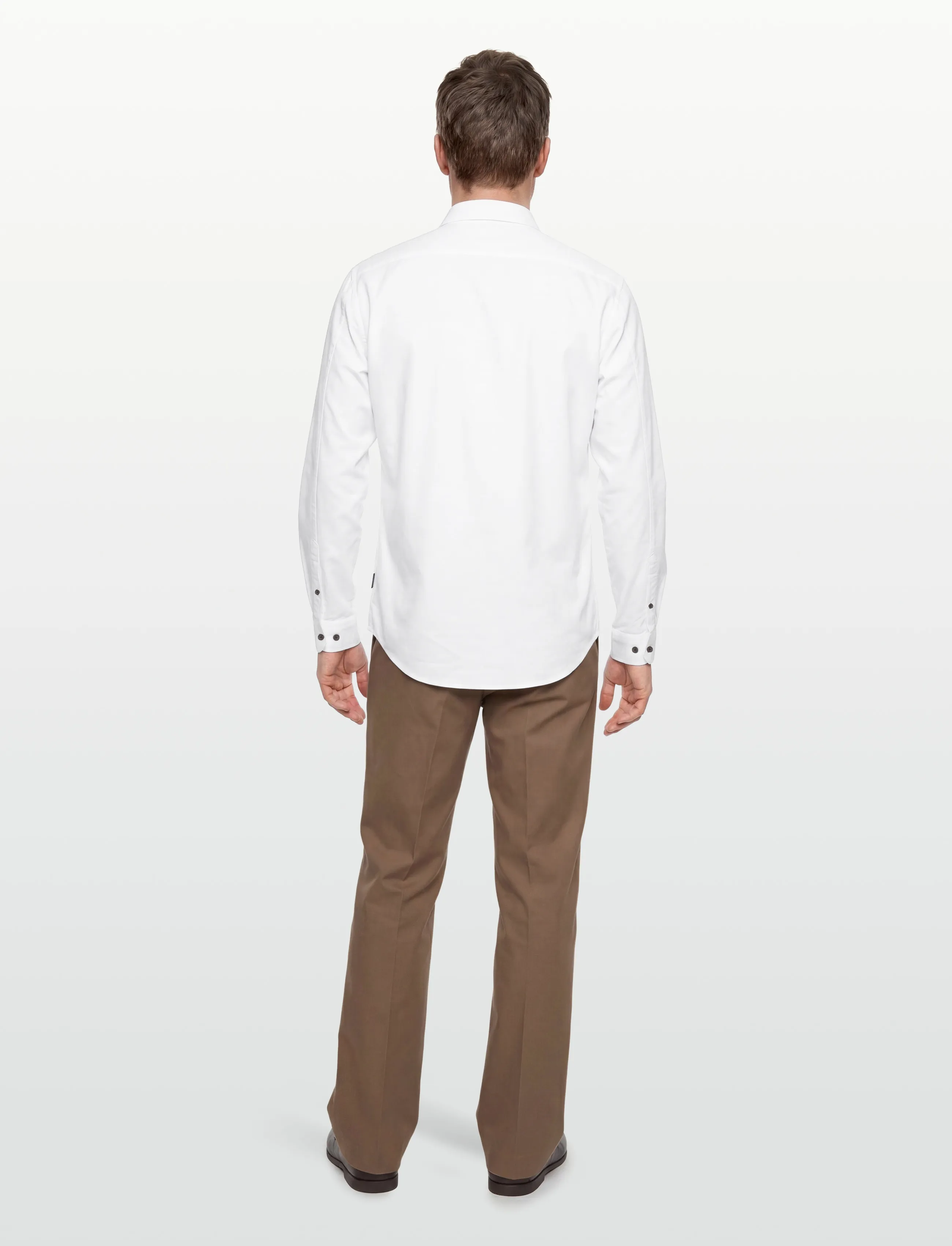 Lindbergh - Yarn dyed oxford superflex shirt L/S - oxford skjorter - white - 4