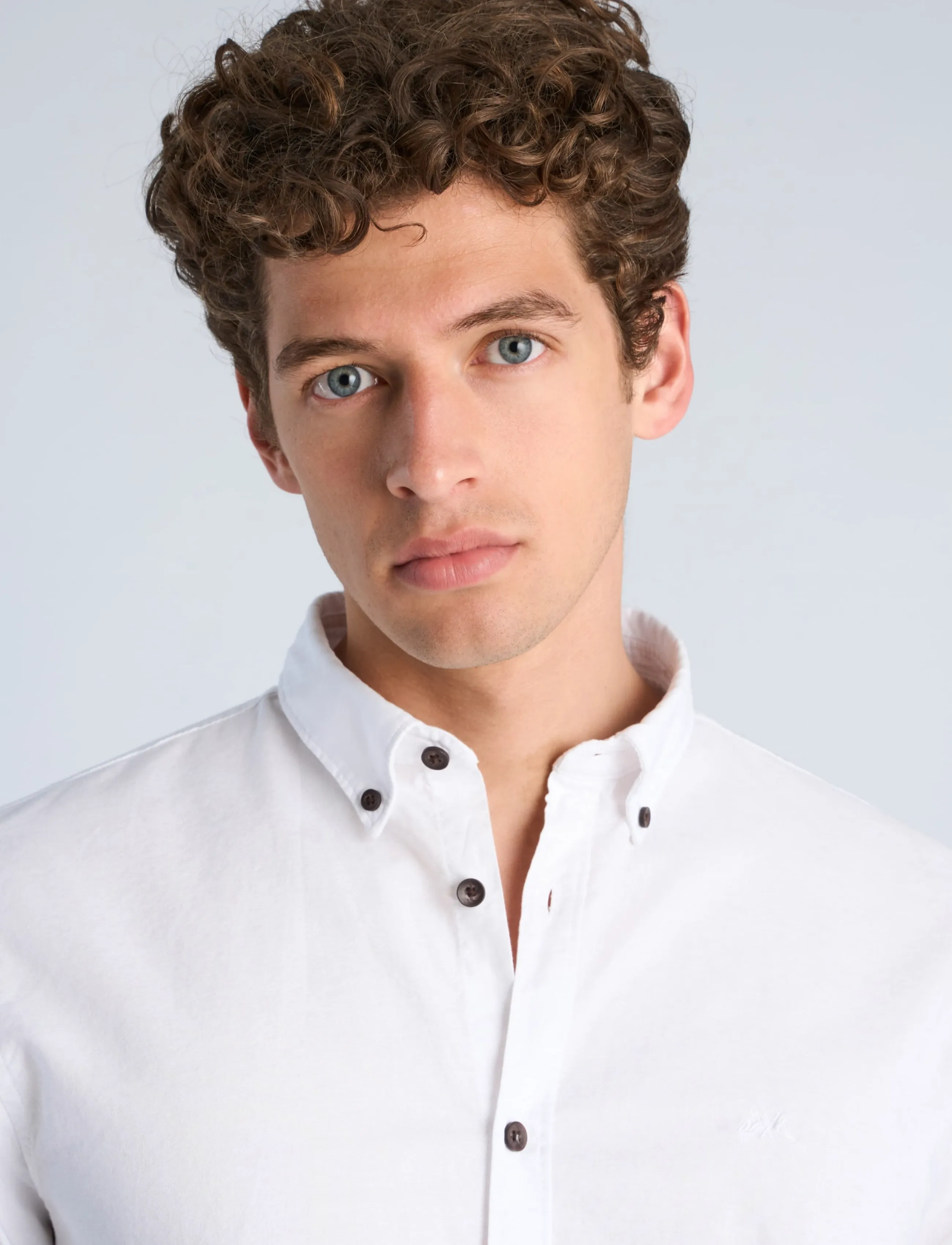 Lindbergh - Yarn dyed oxford superflex shirt L/S - oxford shirts - white - 5