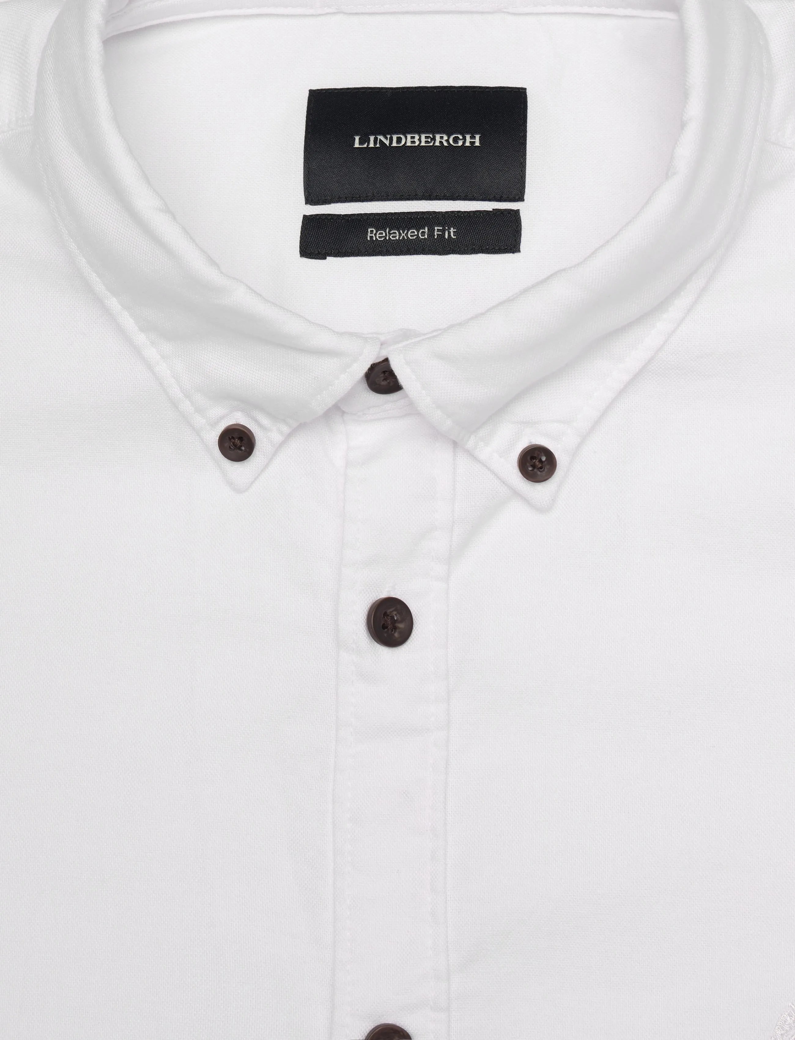 Lindbergh - Yarn dyed oxford superflex shirt L/S - oxford skjorter - white - 5