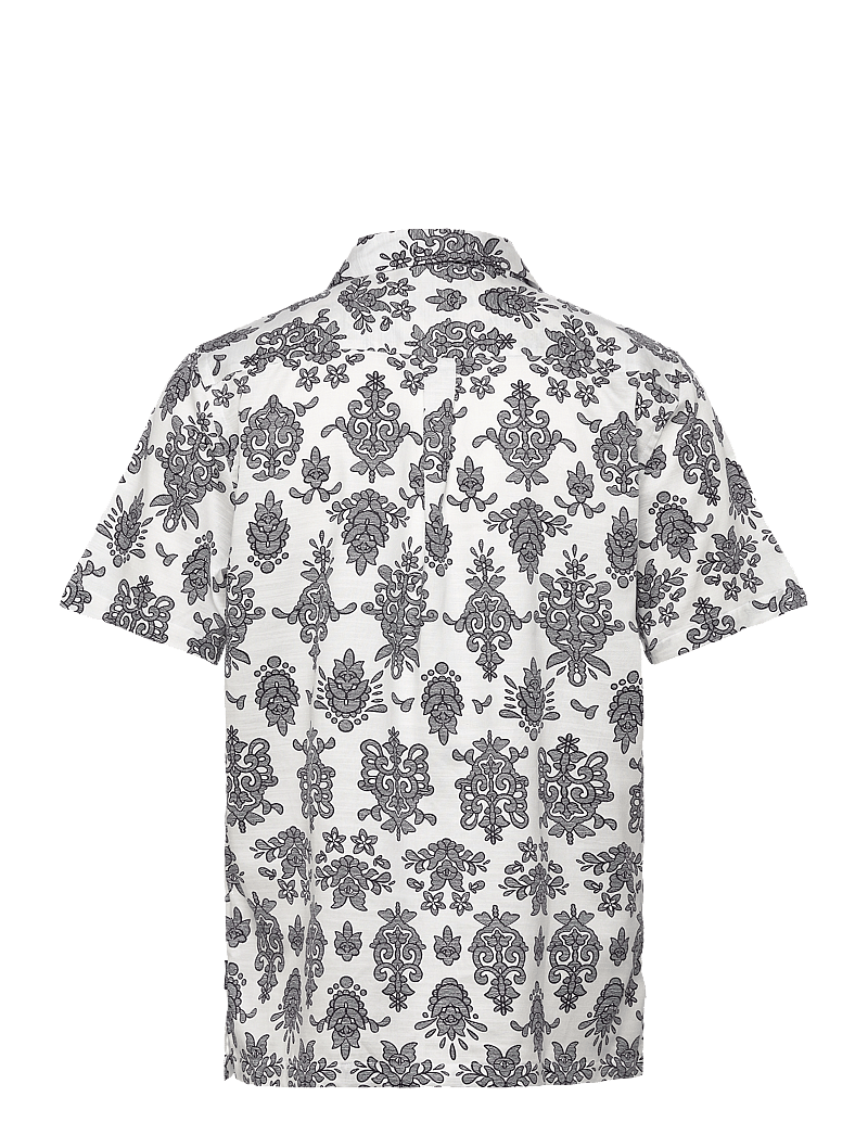Lindbergh - Cotton/Lyocel AOP shirt S/S - overhemden met korte mouw - white - 1