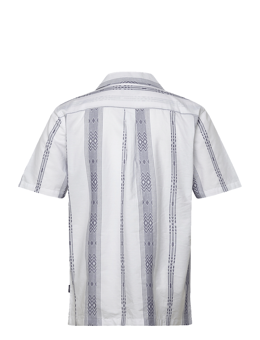 Lindbergh - Dobby stripe S/S resort shirt - krótki rękaw - white - 1