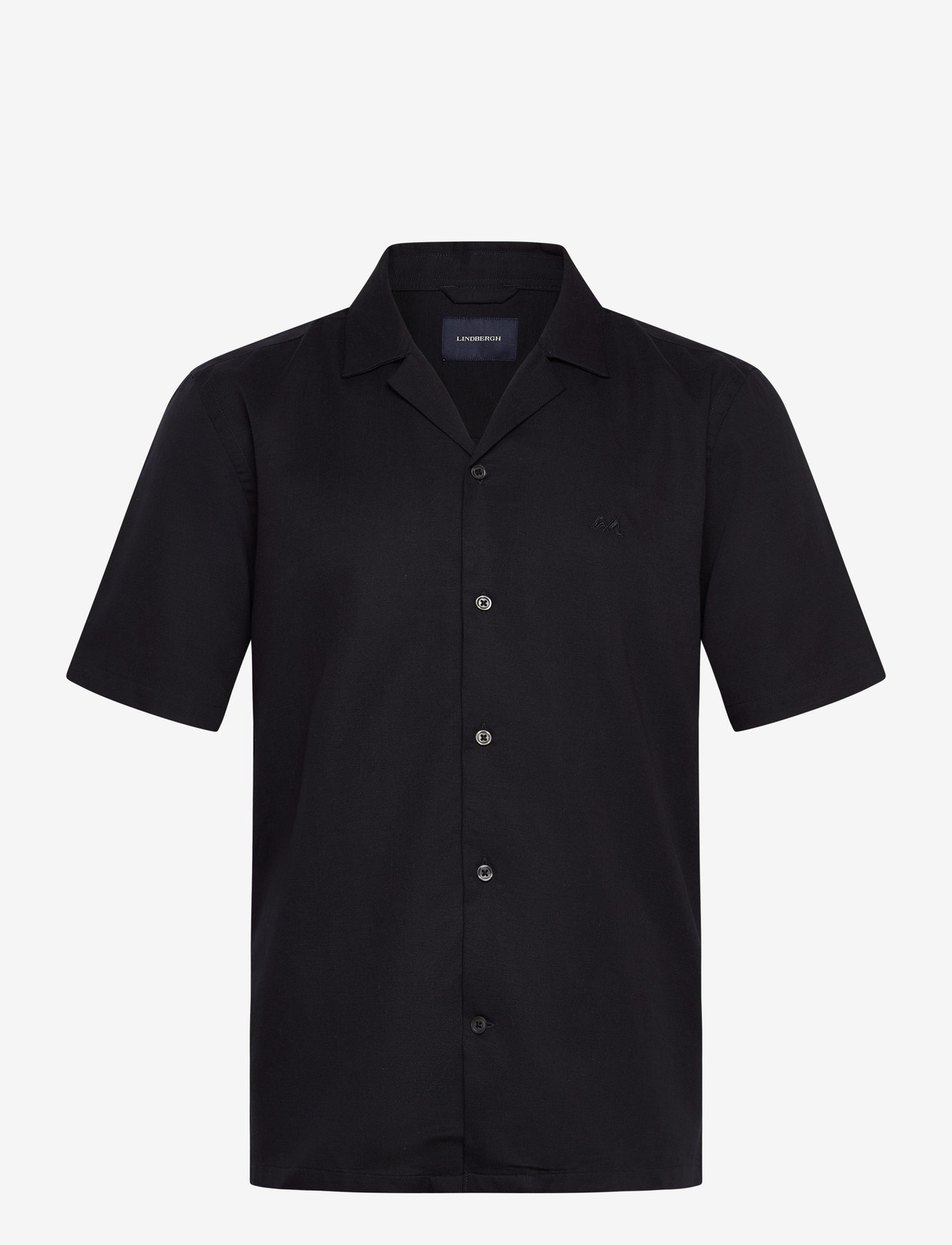 Lindbergh - Cotton / Lyocell blend resort shirt - kortærmede skjorter - dk navy - 1