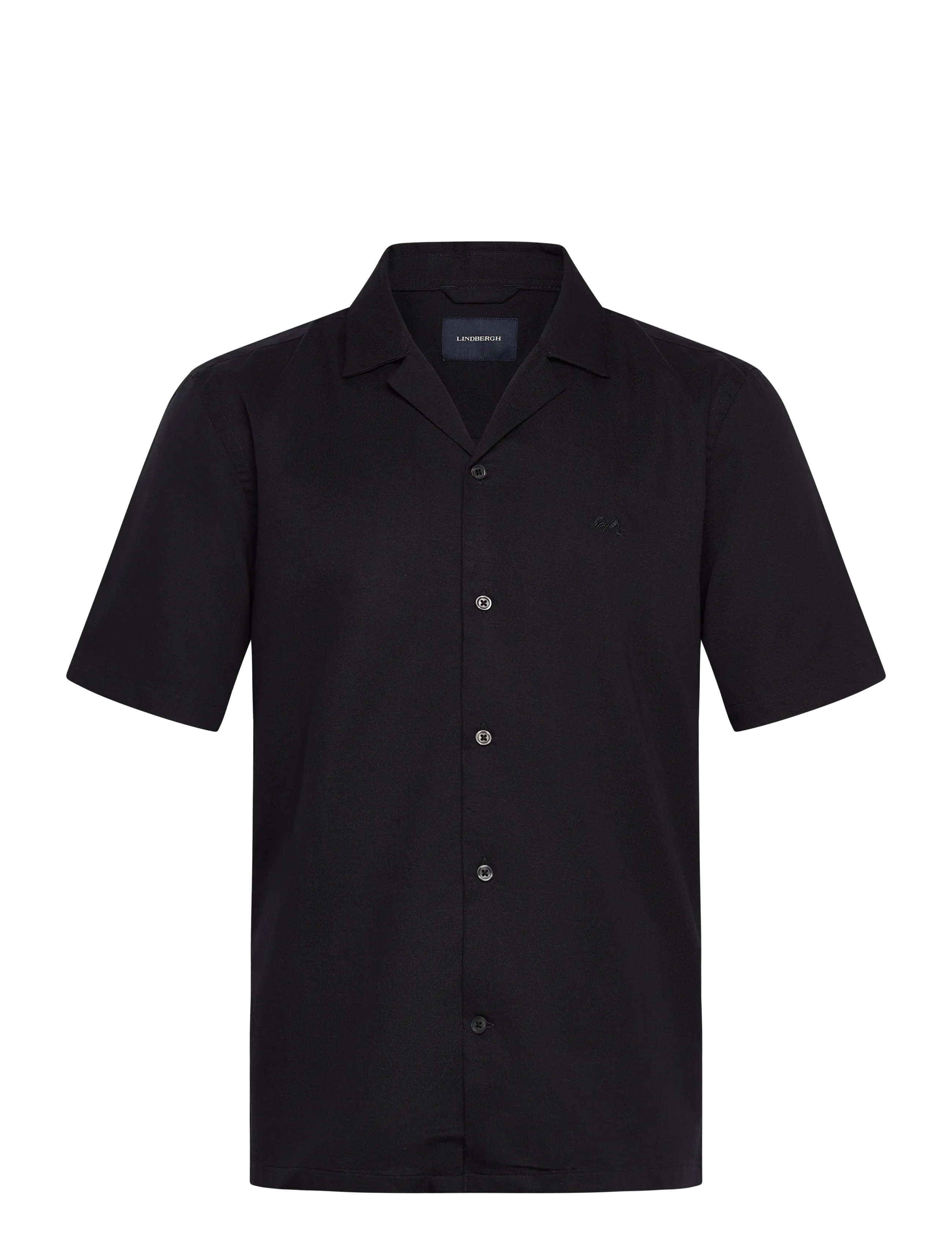 Lindbergh Cotton / Lyocell blend resort shirt - Lindbergh - DK NAVY / black