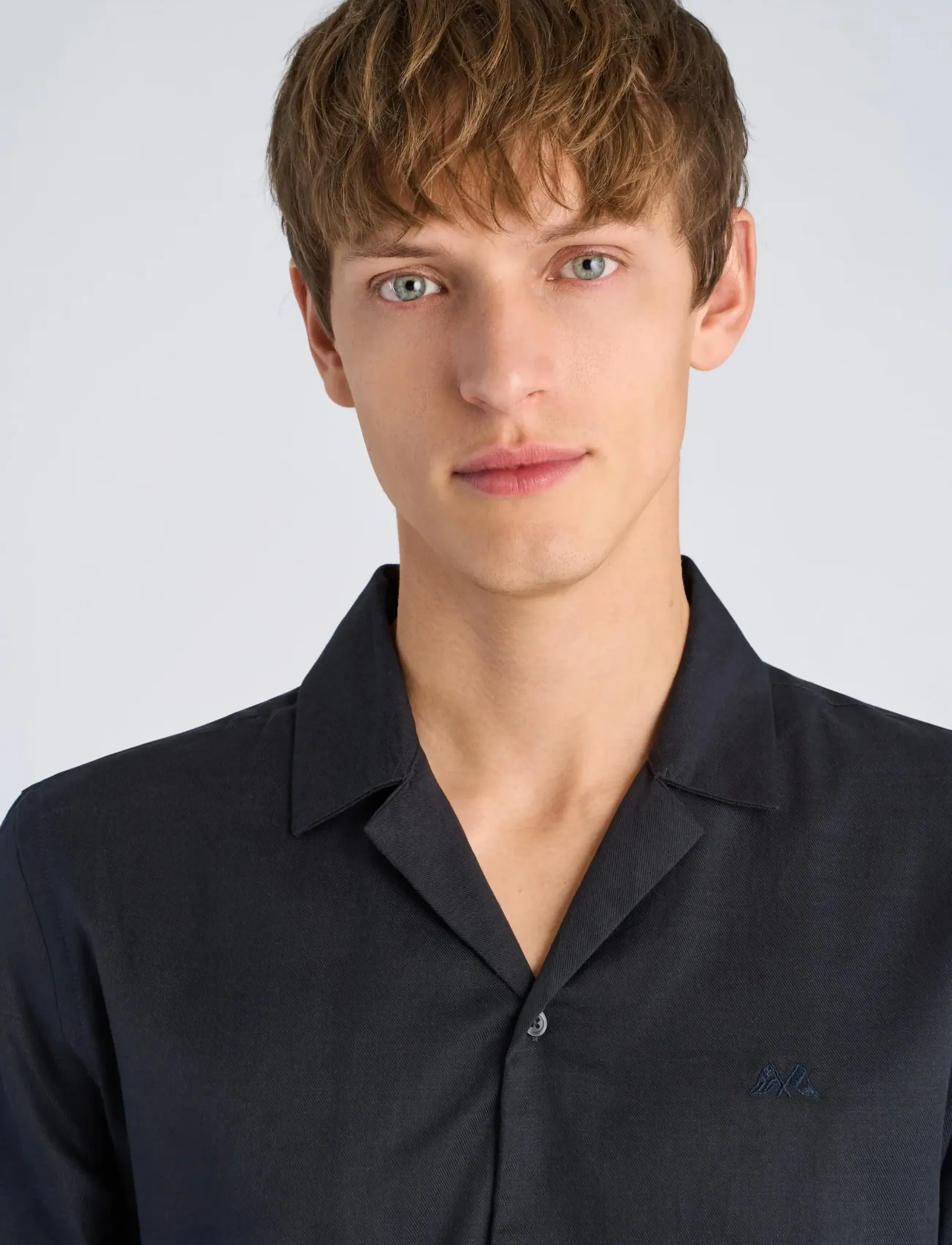 Lindbergh - Cotton / Lyocell blend resort shirt - kortærmede skjorter - dk navy - 5