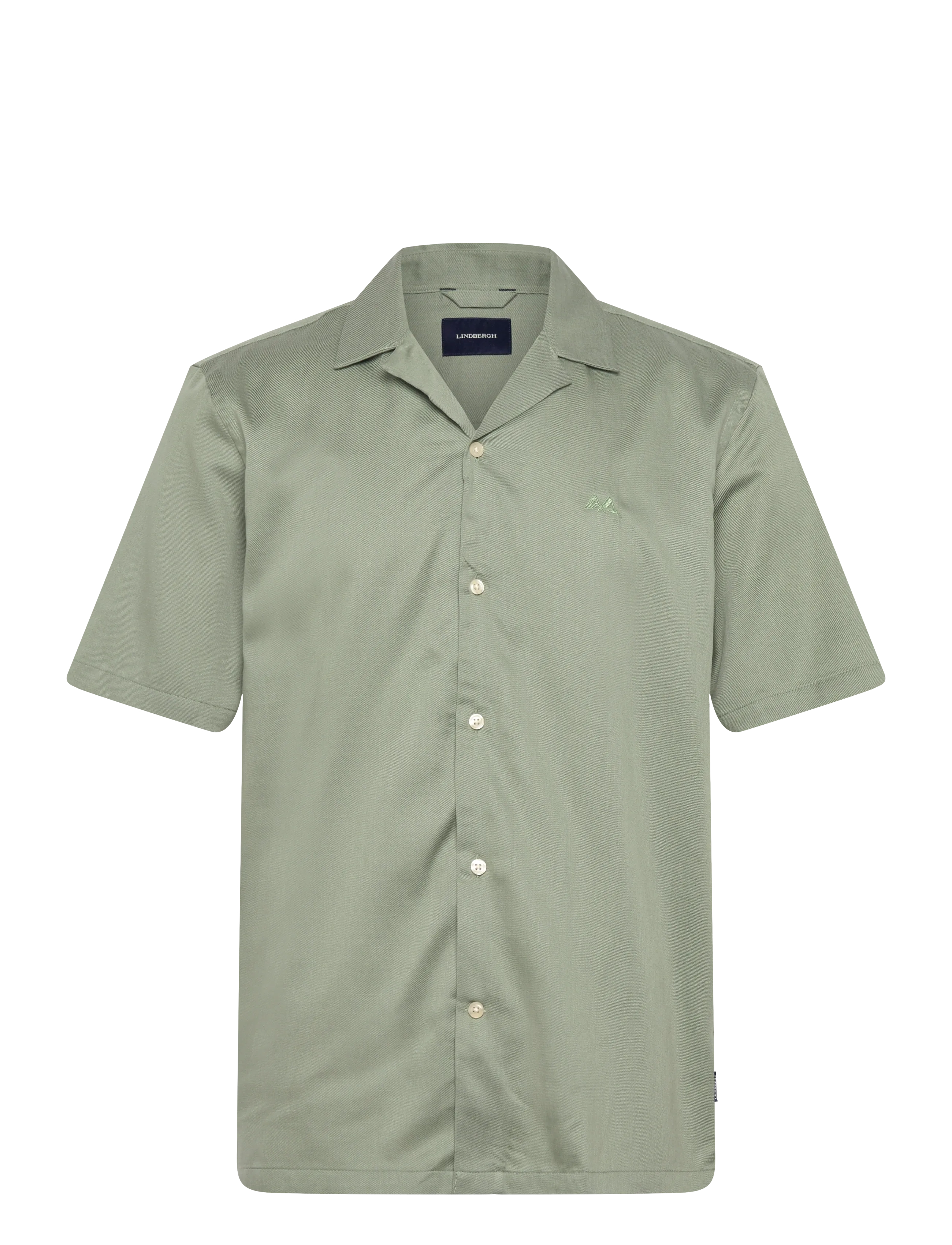 Lindbergh Cotton / Lyocell blend resort shirt - Lindbergh - FADED GREEN / green