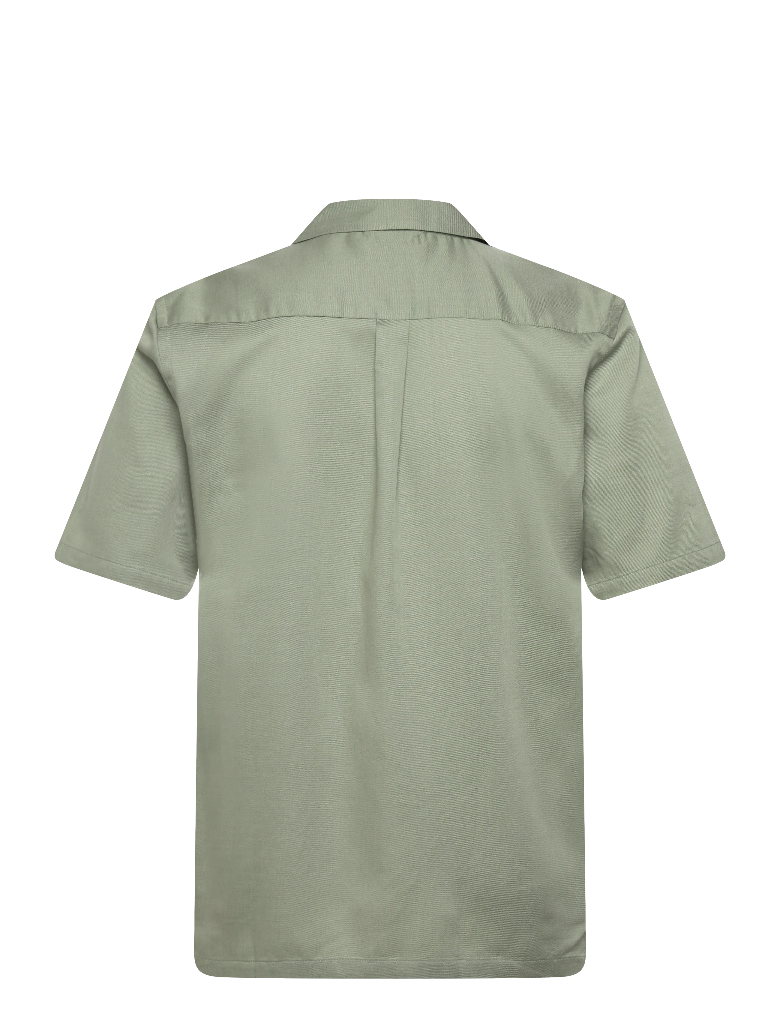 Lindbergh - Cotton / Lyocell blend resort shirt - kortærmede skjorter - faded green - 2