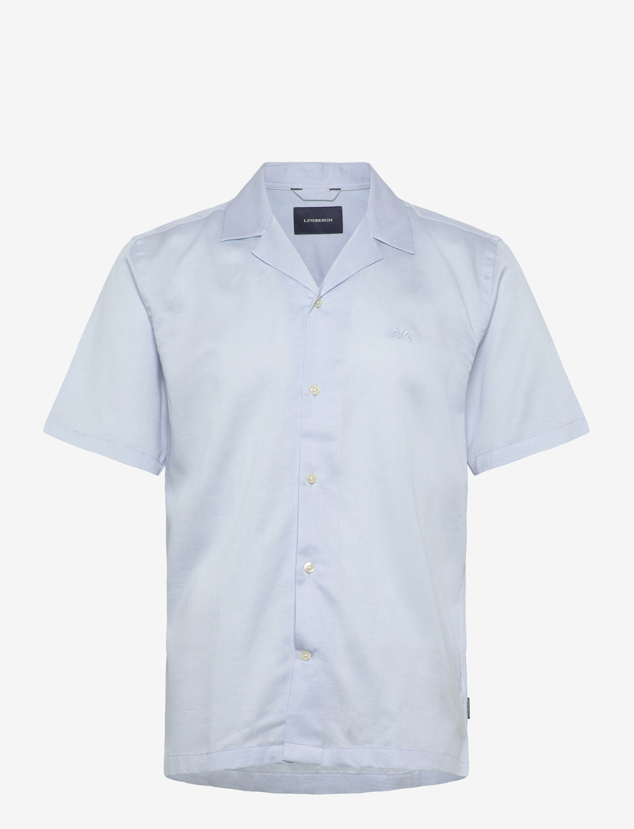 Lindbergh - Cotton / Lyocell blend resort shirt - kortærmede skjorter - ice blue - 1