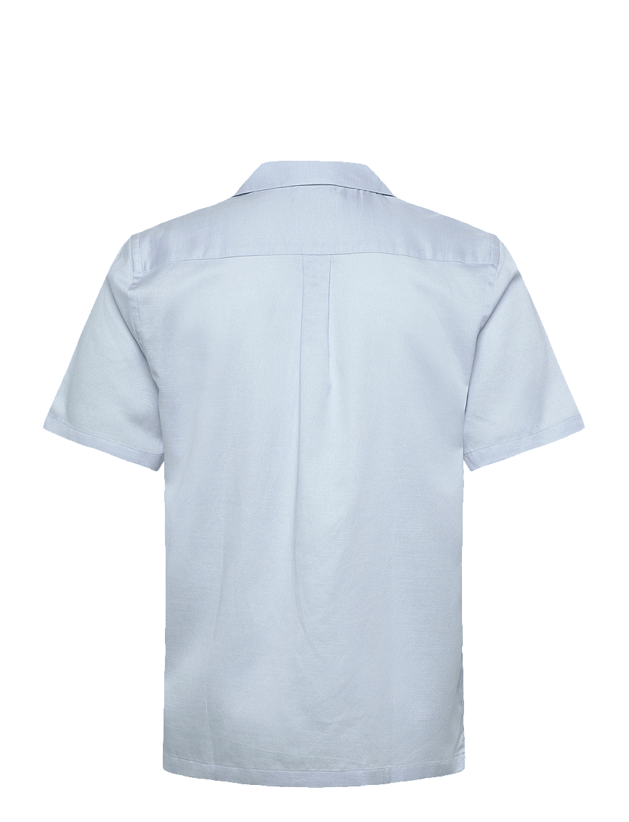 Lindbergh - Cotton / Lyocell blend resort shirt - short-sleeved shirts - ice blue - 2
