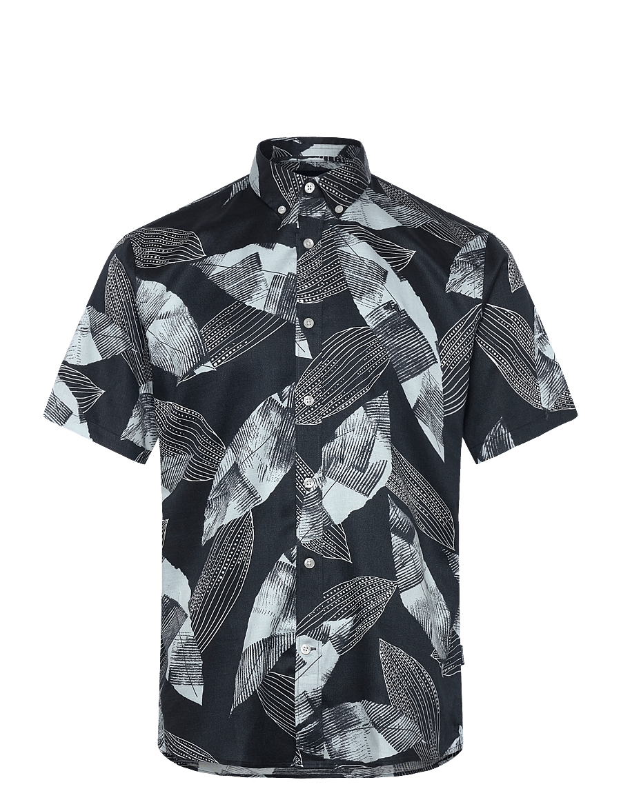 Lindbergh - Cotton / Lyocell blend AOP shirt S/ - hemden mit muster - ice blue - 1
