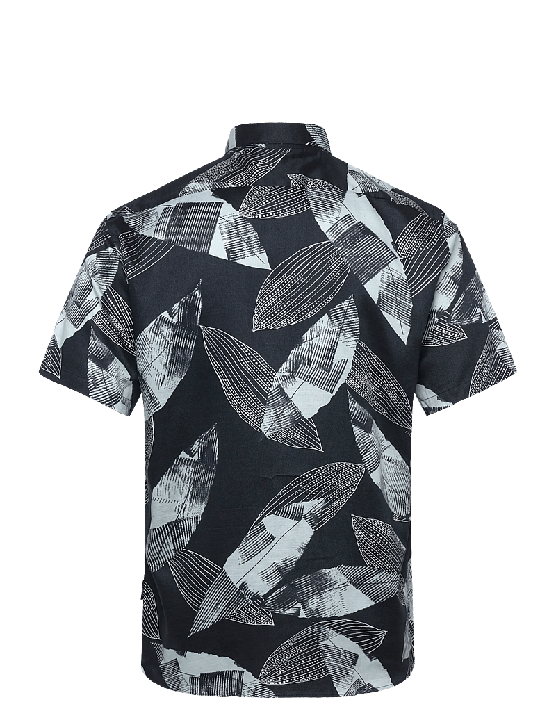 Lindbergh - Cotton / Lyocell blend AOP shirt S/ - mønstrede skjorter - ice blue - 2