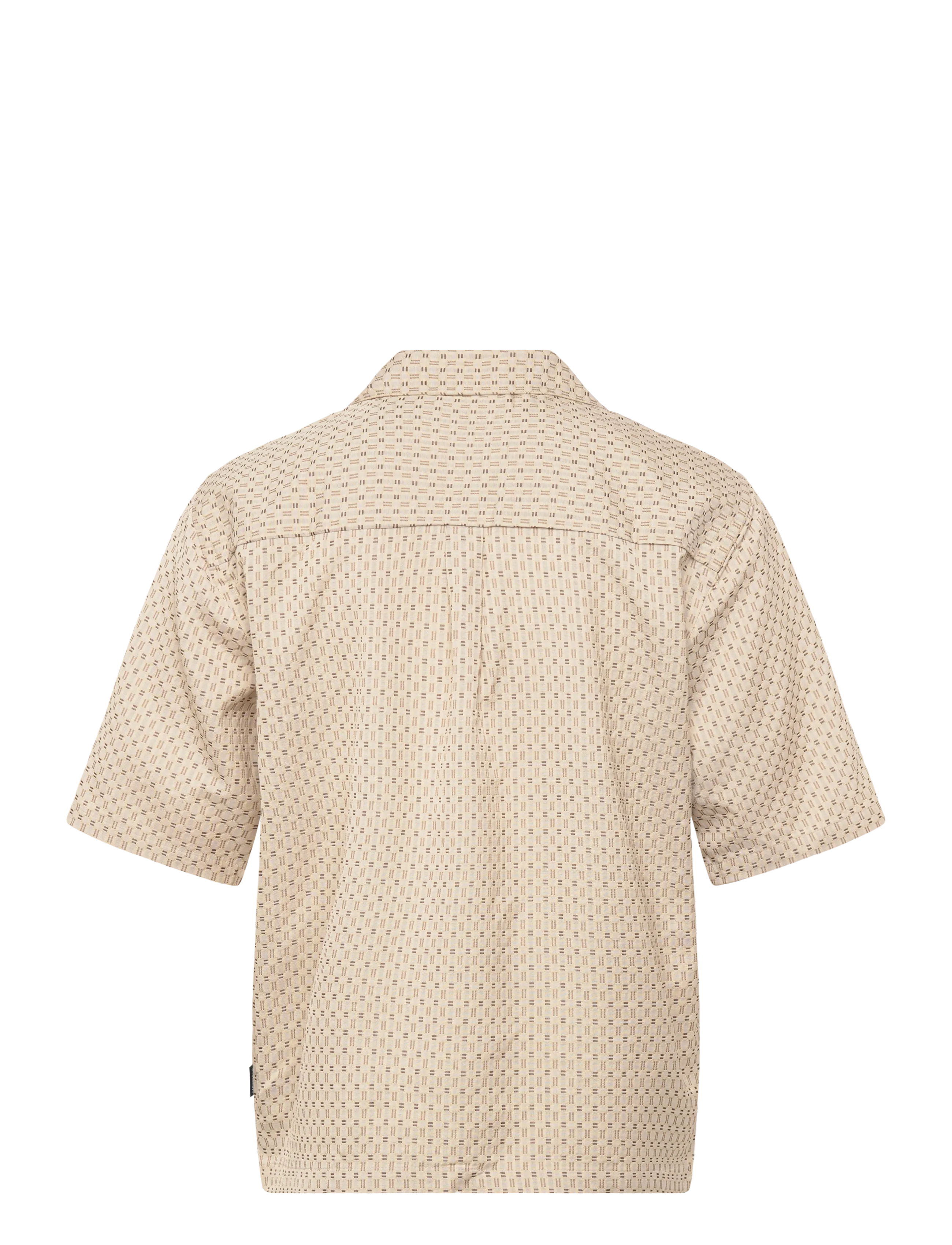 Lindbergh - Structure resort shirt S/S - mehed - dk sand - 2