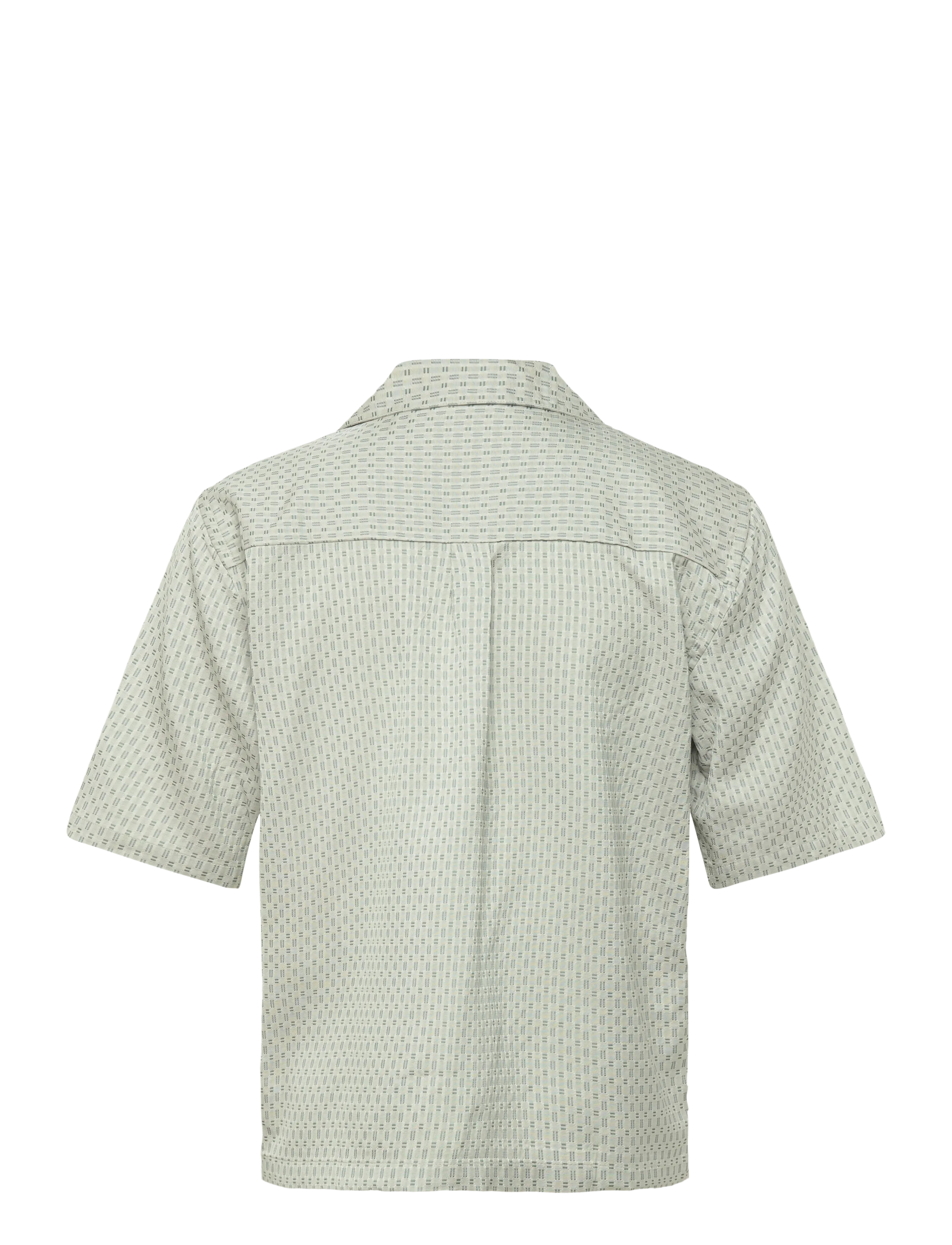 Lindbergh - Structure resort shirt S/S - kurzarmhemden - faded green - 2