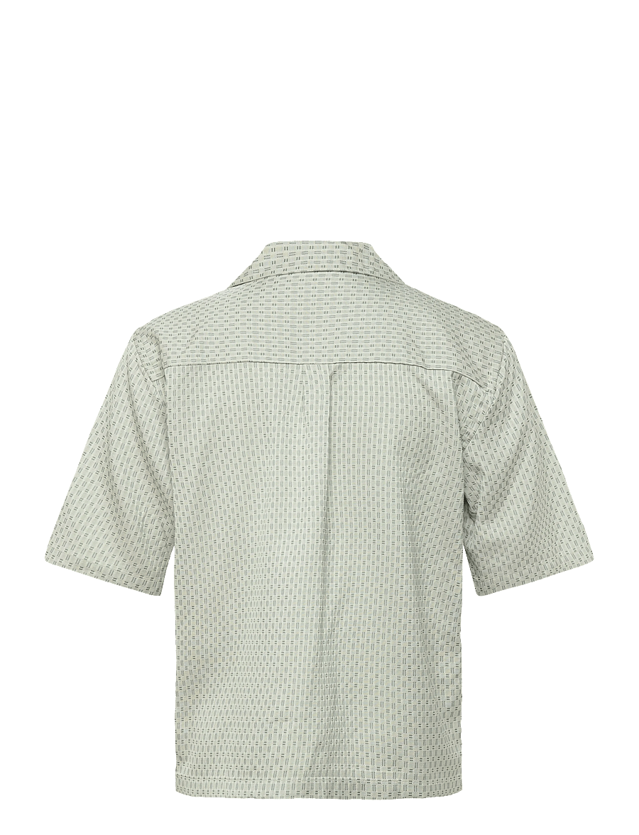Lindbergh - Structure resort shirt S/S - lühikeste varrukatega särgid - faded green - 2